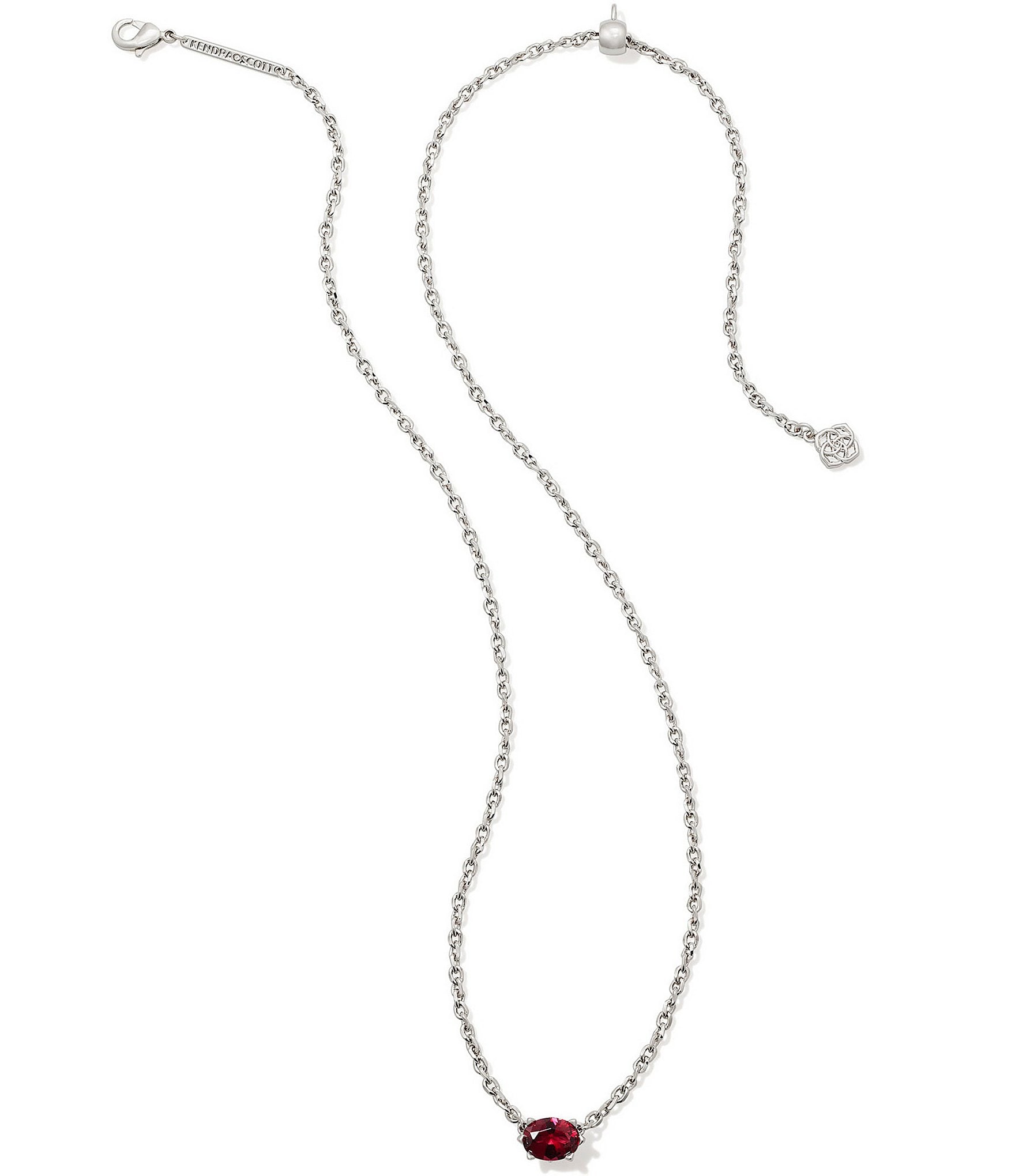 Kendra Scott Cailin Crystal Silver Short Pendant Necklace