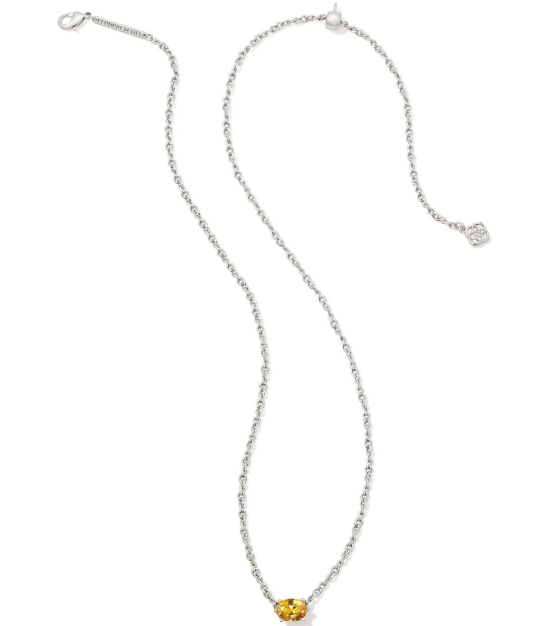 Kendra Scott Cailin Crystal Silver Short Pendant Necklace