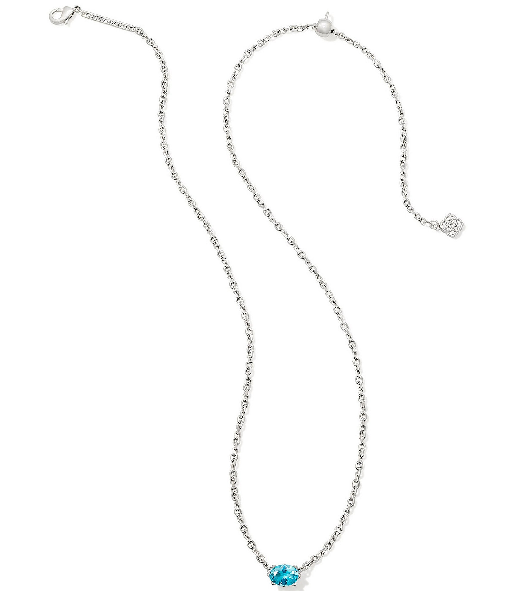 Kendra Scott Cailin Crystal Silver Short Pendant Necklace