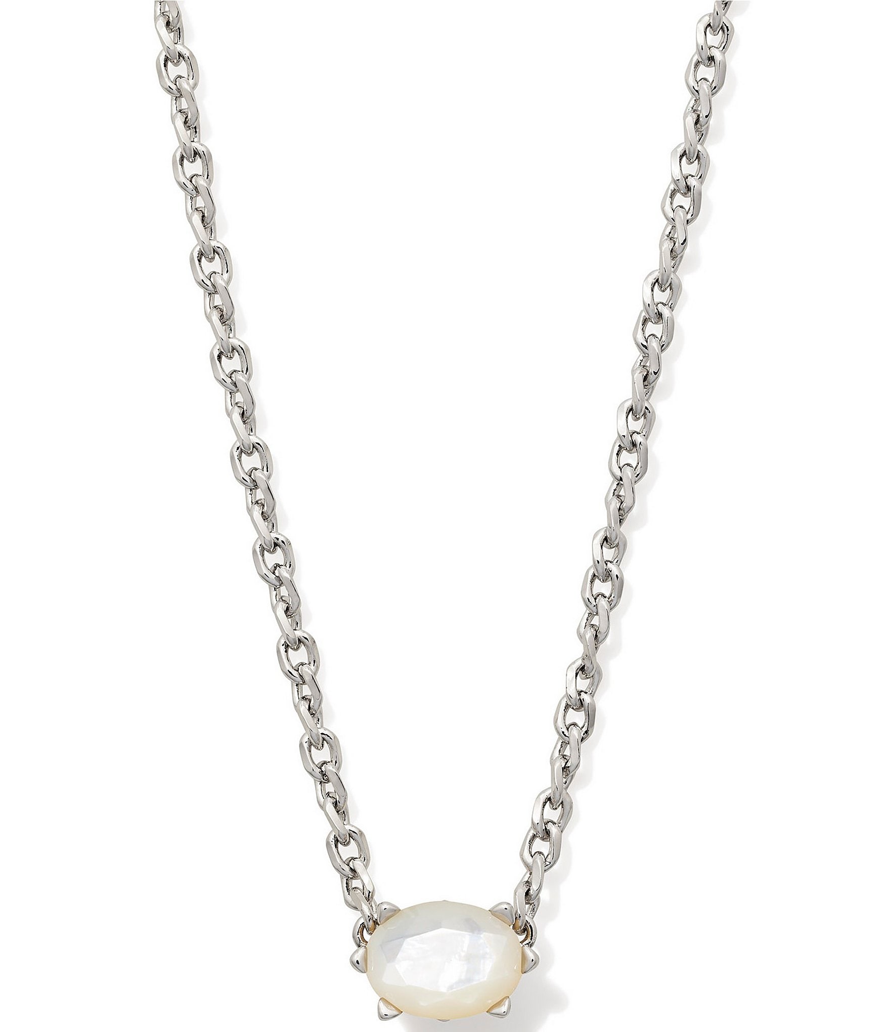 Kendra Scott Cailin Crystal Silver Short Pendant Necklace