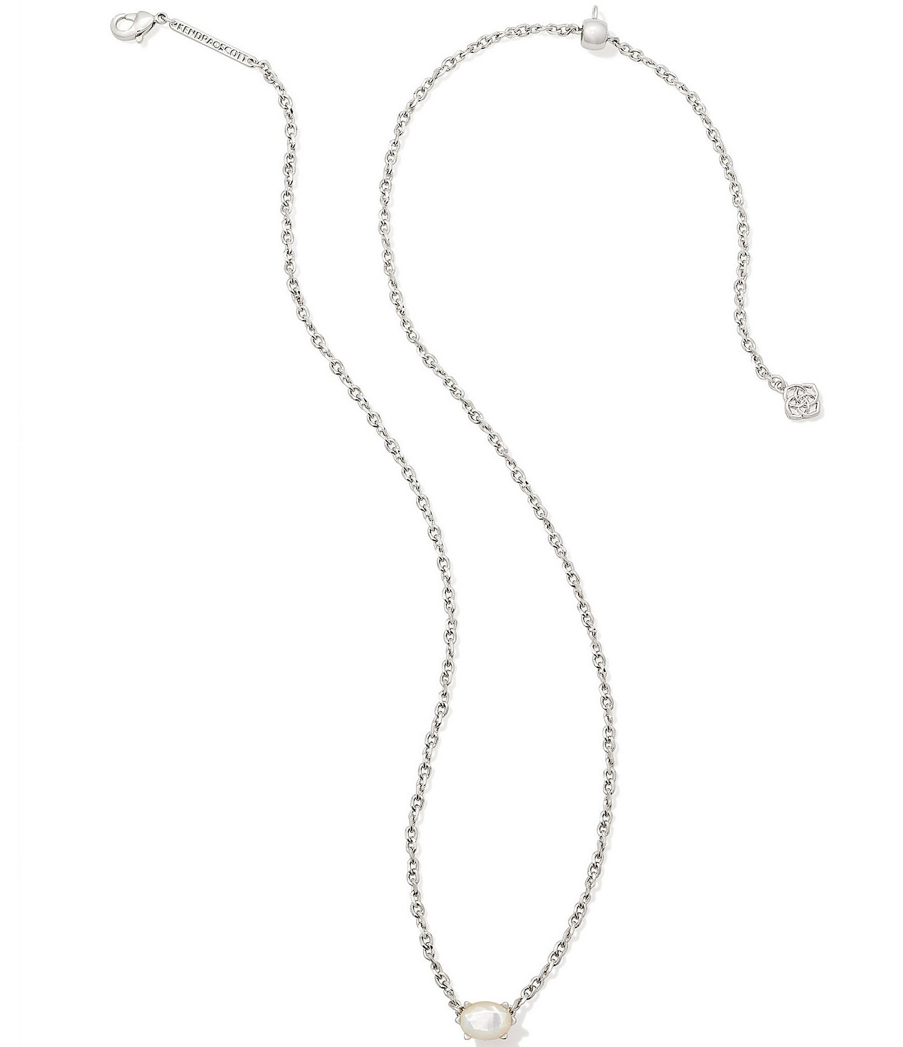 Kendra Scott Cailin Crystal Silver Short Pendant Necklace