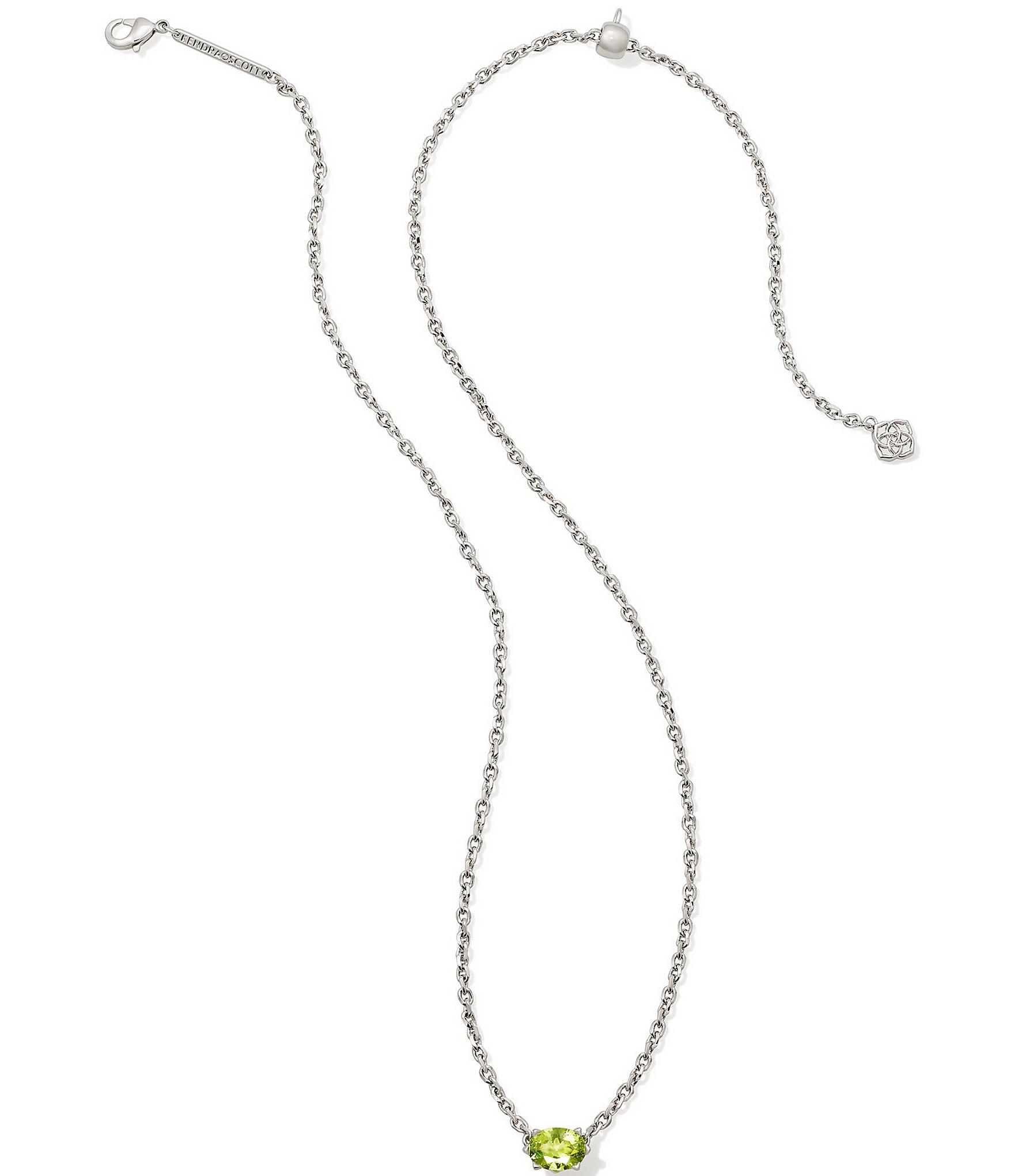 Kendra Scott Cailin Crystal Silver Short Pendant Necklace