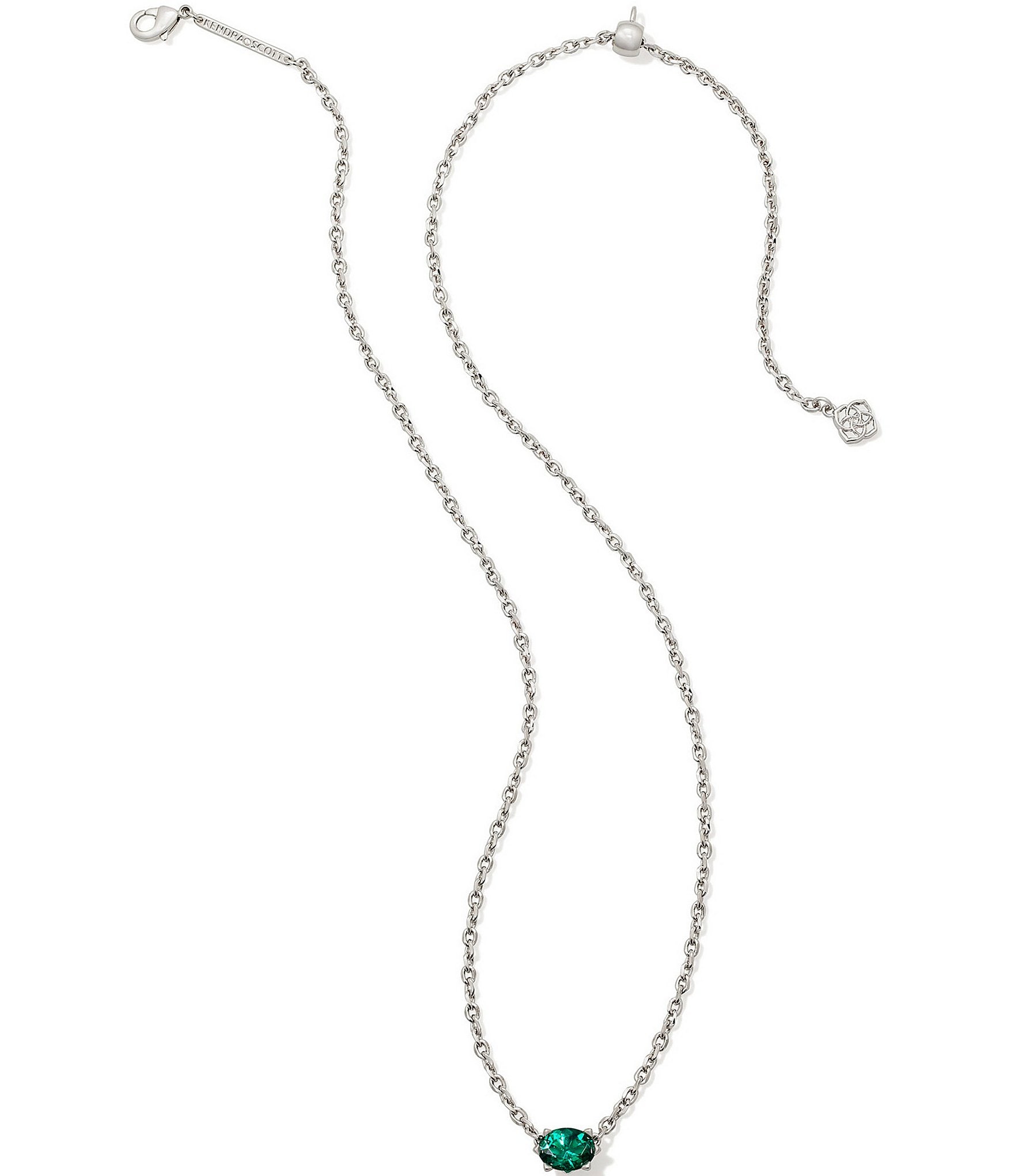 Kendra Scott Cailin Crystal Silver Short Pendant Necklace