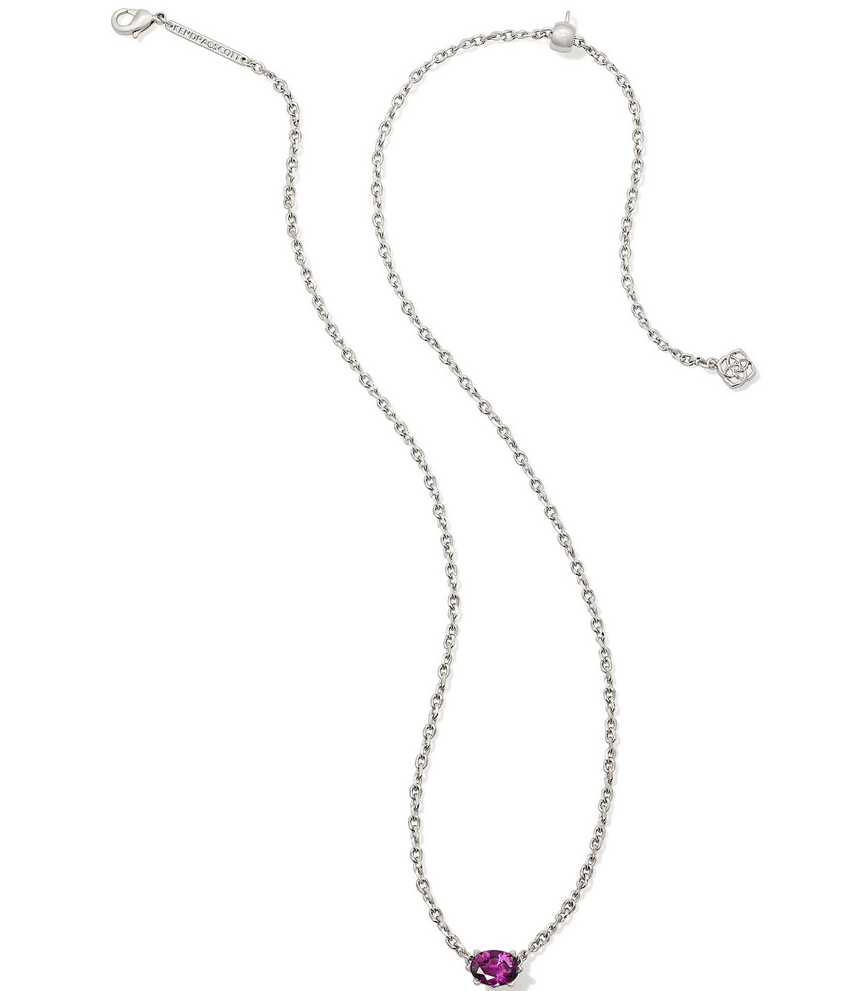 Kendra Scott Cailin Crystal Silver Short Pendant Necklace