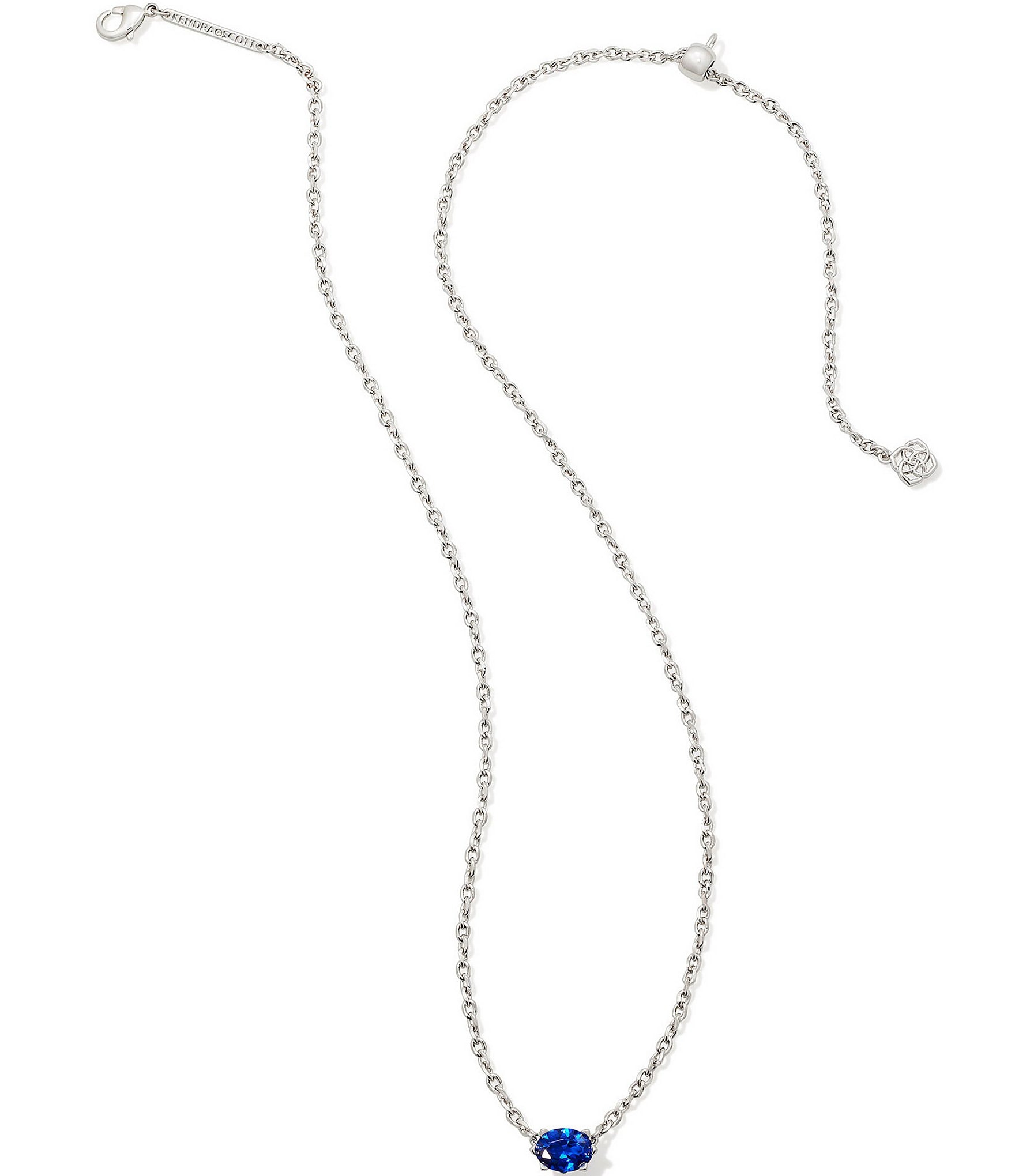 Kendra Scott Cailin Crystal Silver Short Pendant Necklace