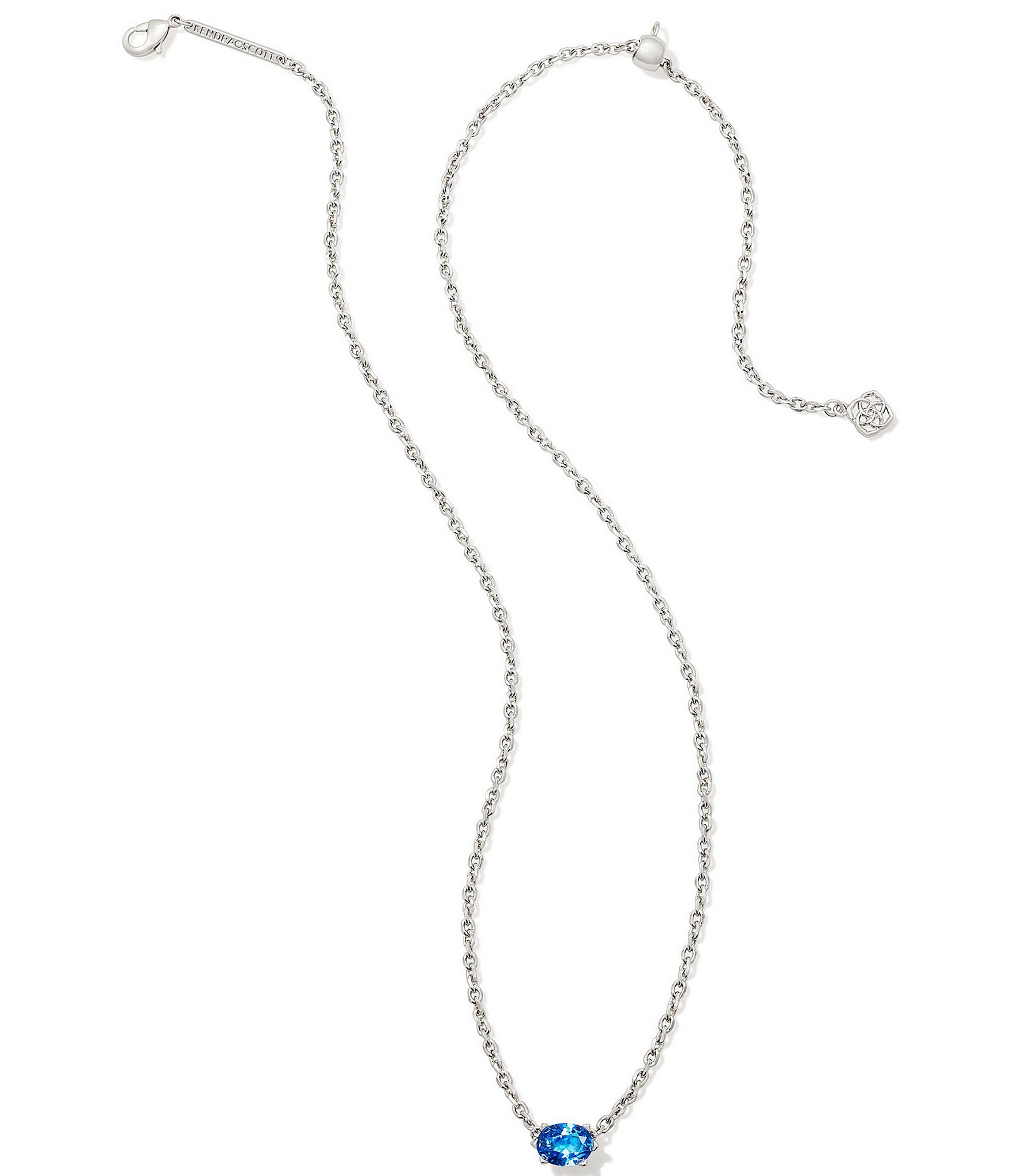 Kendra Scott Cailin Crystal Silver Short Pendant Necklace