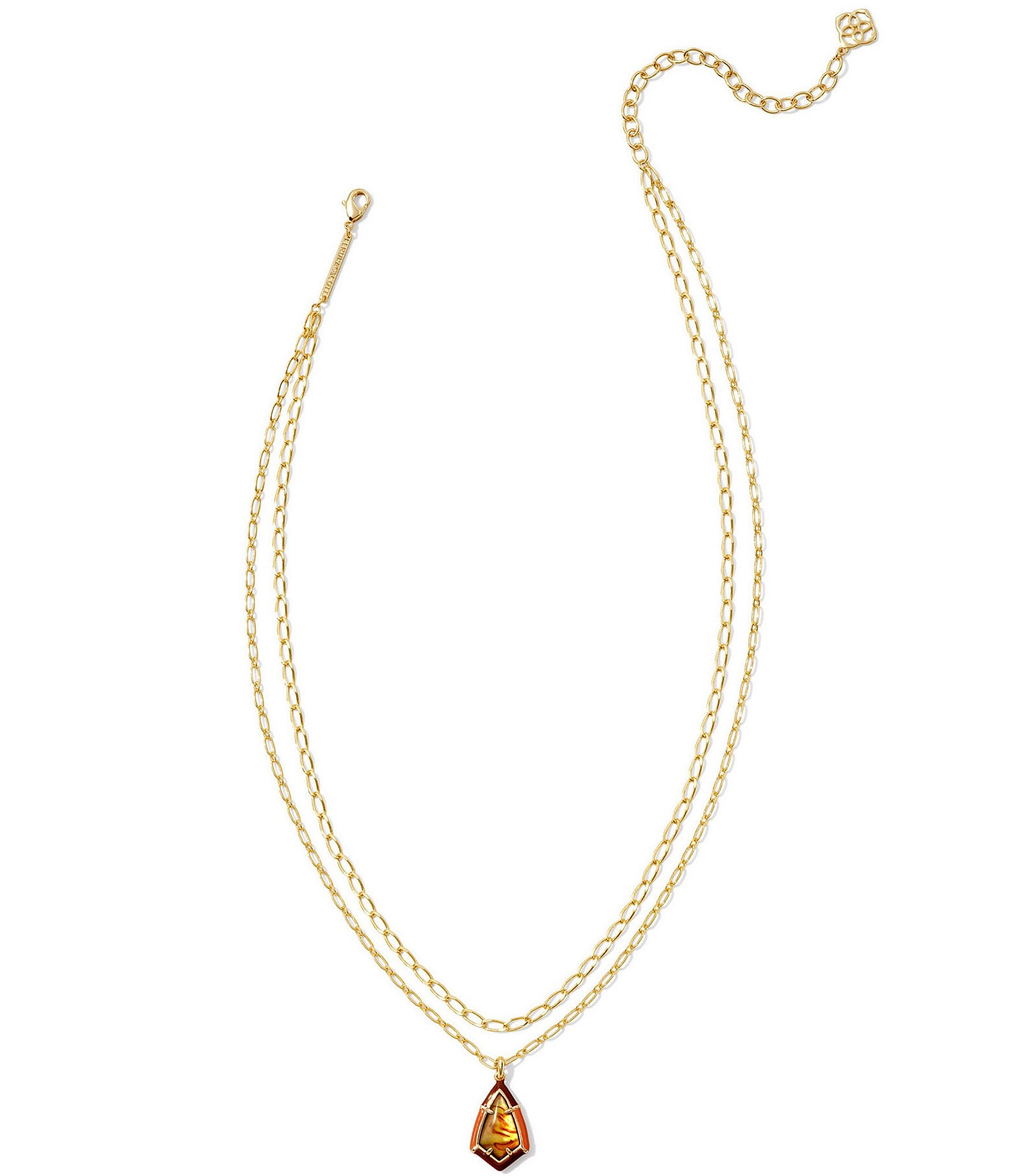 Kendra Scott Camry Enamel Frame Short Multi Strand Necklace