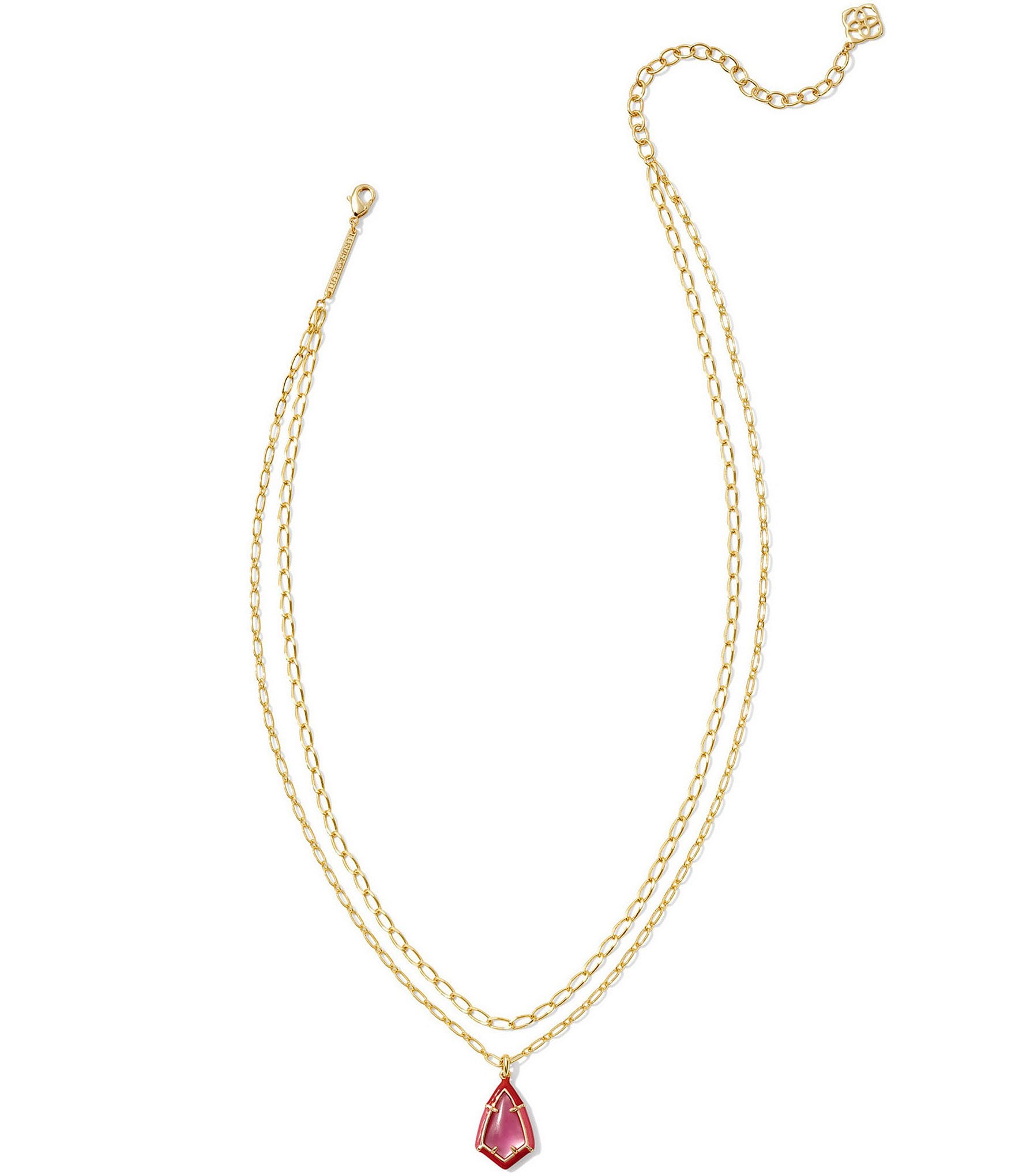 Kendra Scott Camry Enamel Frame Short Multi Strand Necklace