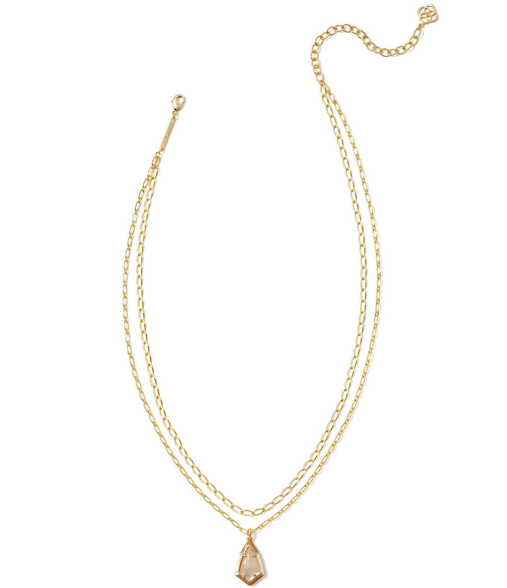 Kendra Scott Camry Enamel Frame Short Multi Strand Necklace