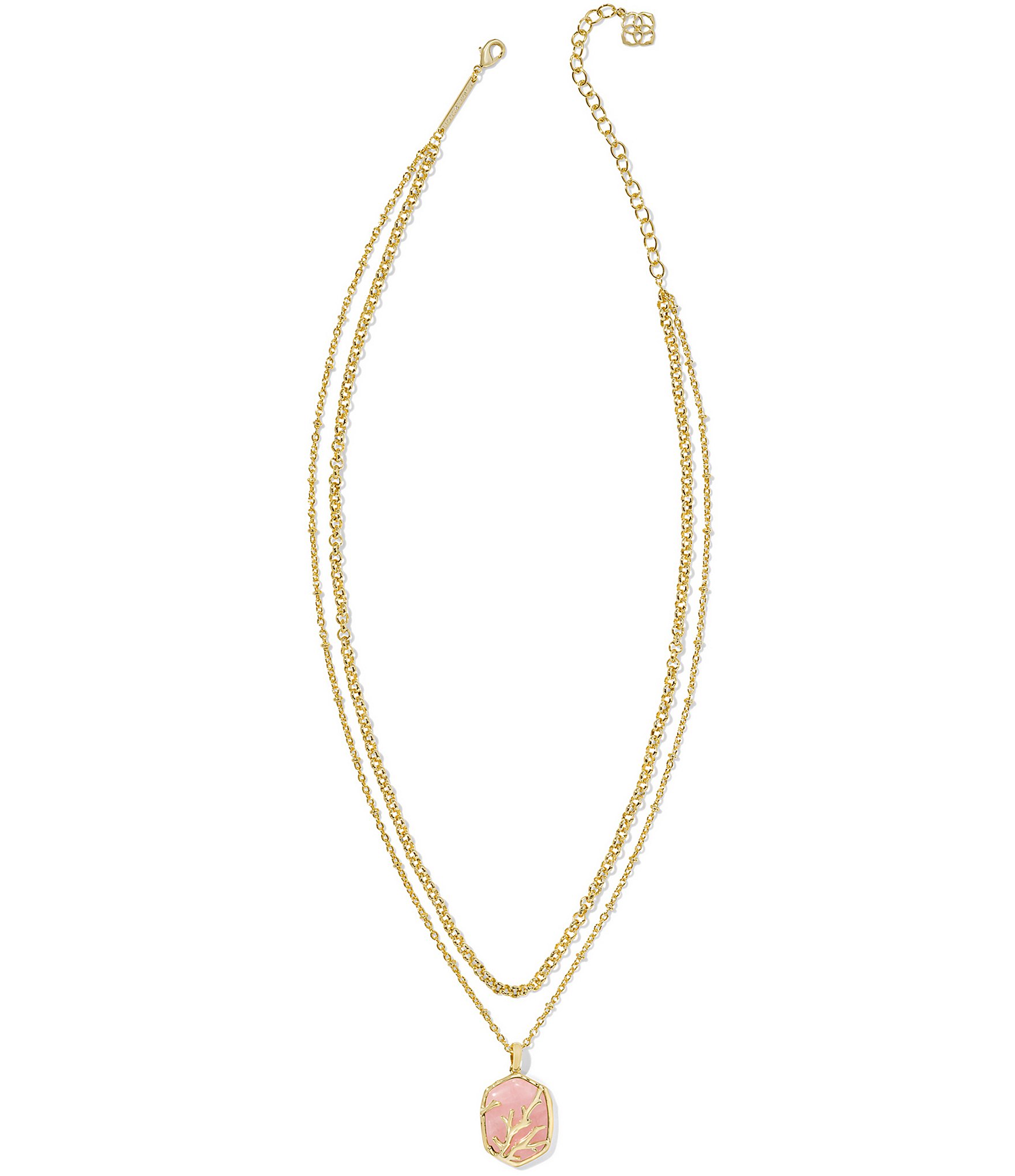 Kendra Scott Daphne Coral Frame Short Multi Strand Necklace