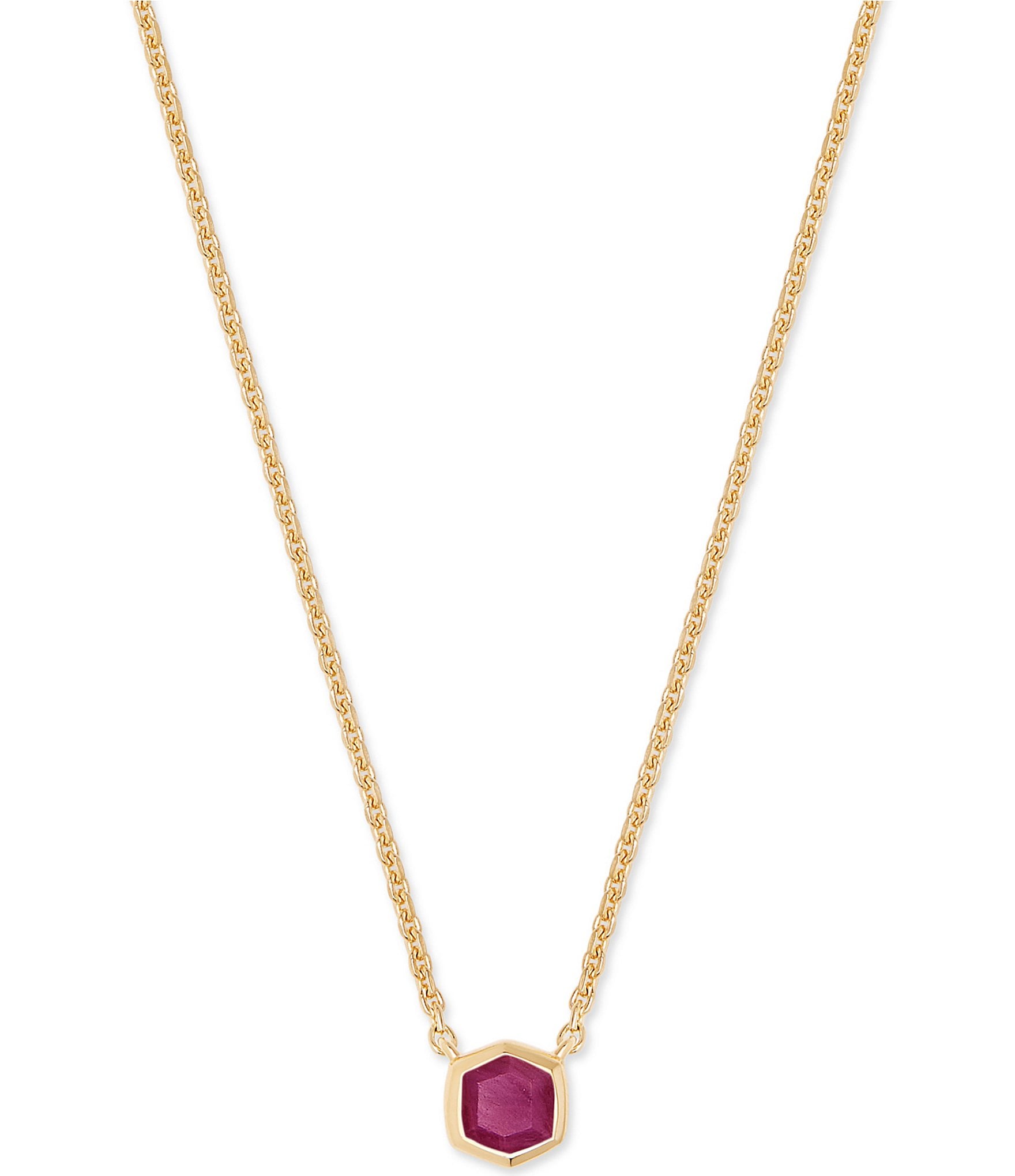 Kendra Scott Davie Pave 14K Gold Short Pendant Necklace