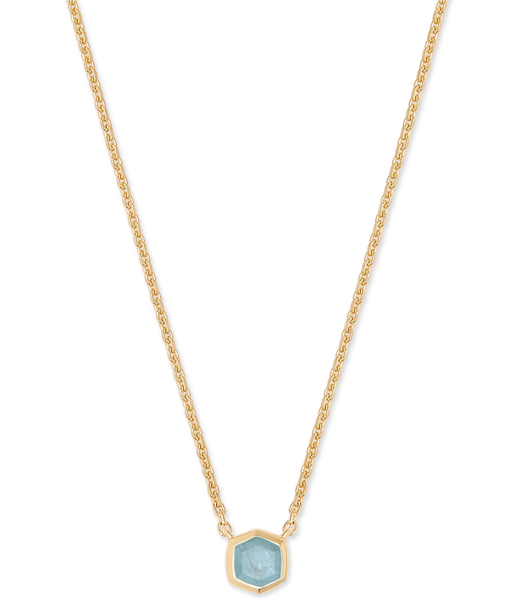 Kendra Scott Davie Pave 14K Gold Short Pendant Necklace