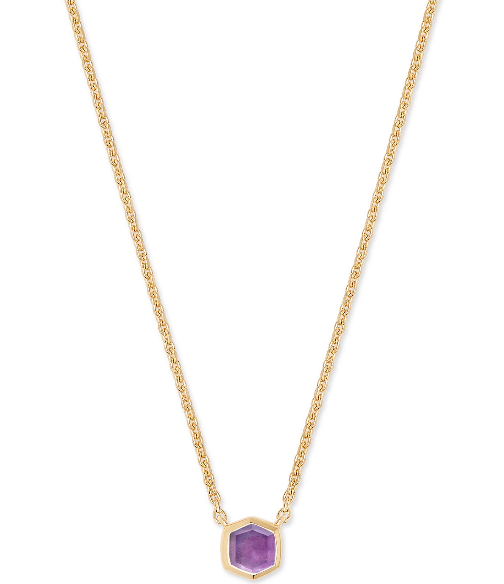 Kendra Scott Davie Pave 14K Gold Short Pendant Necklace