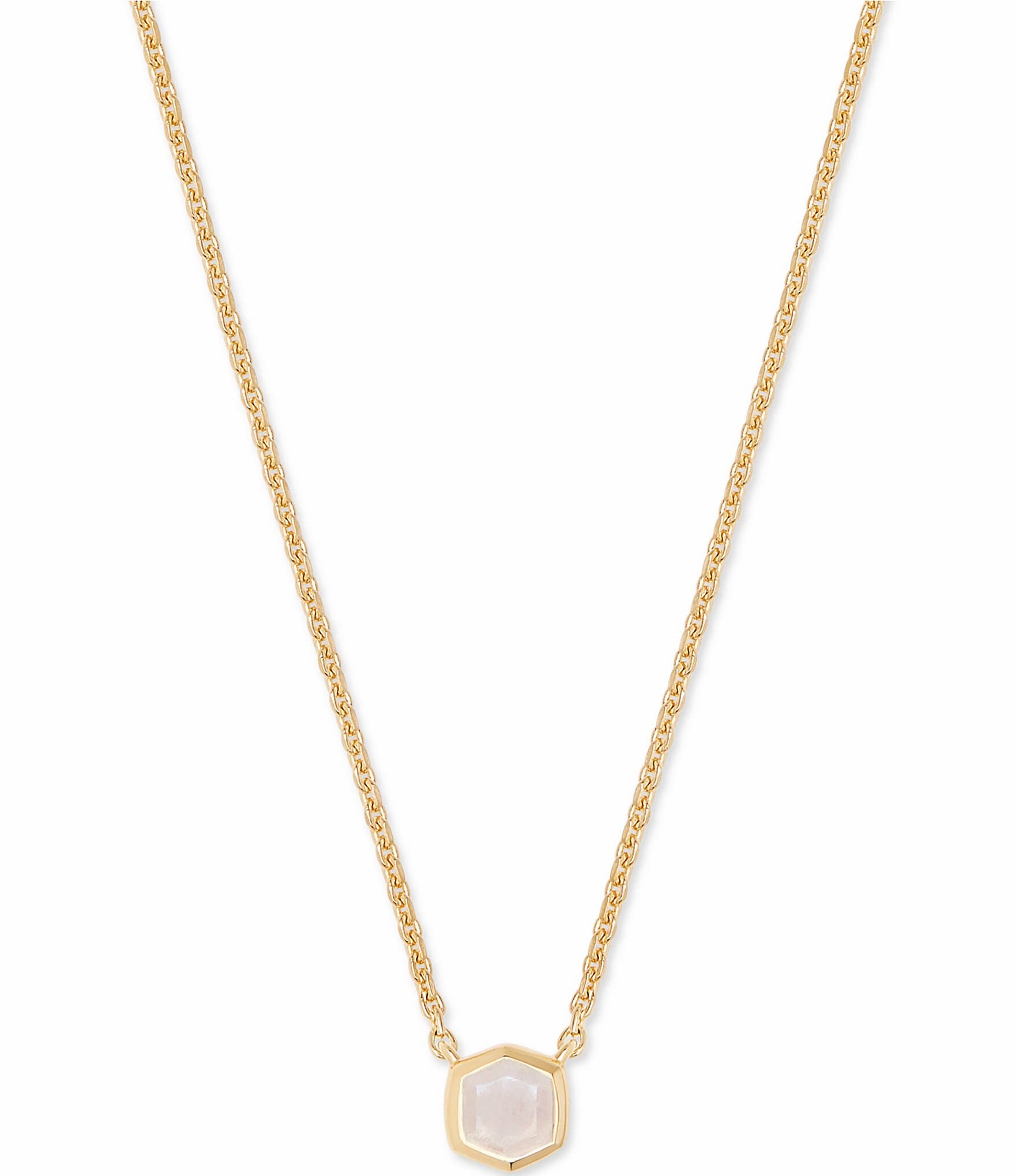 Kendra Scott Davie Pave 14K Gold Short Pendant Necklace