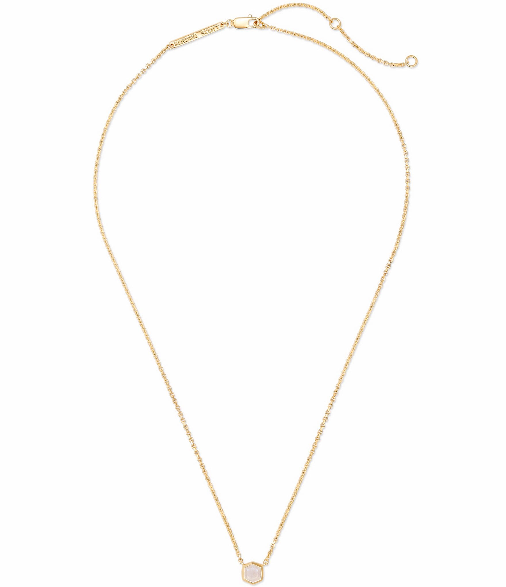 Kendra Scott Davie Pave 14K Gold Short Pendant Necklace