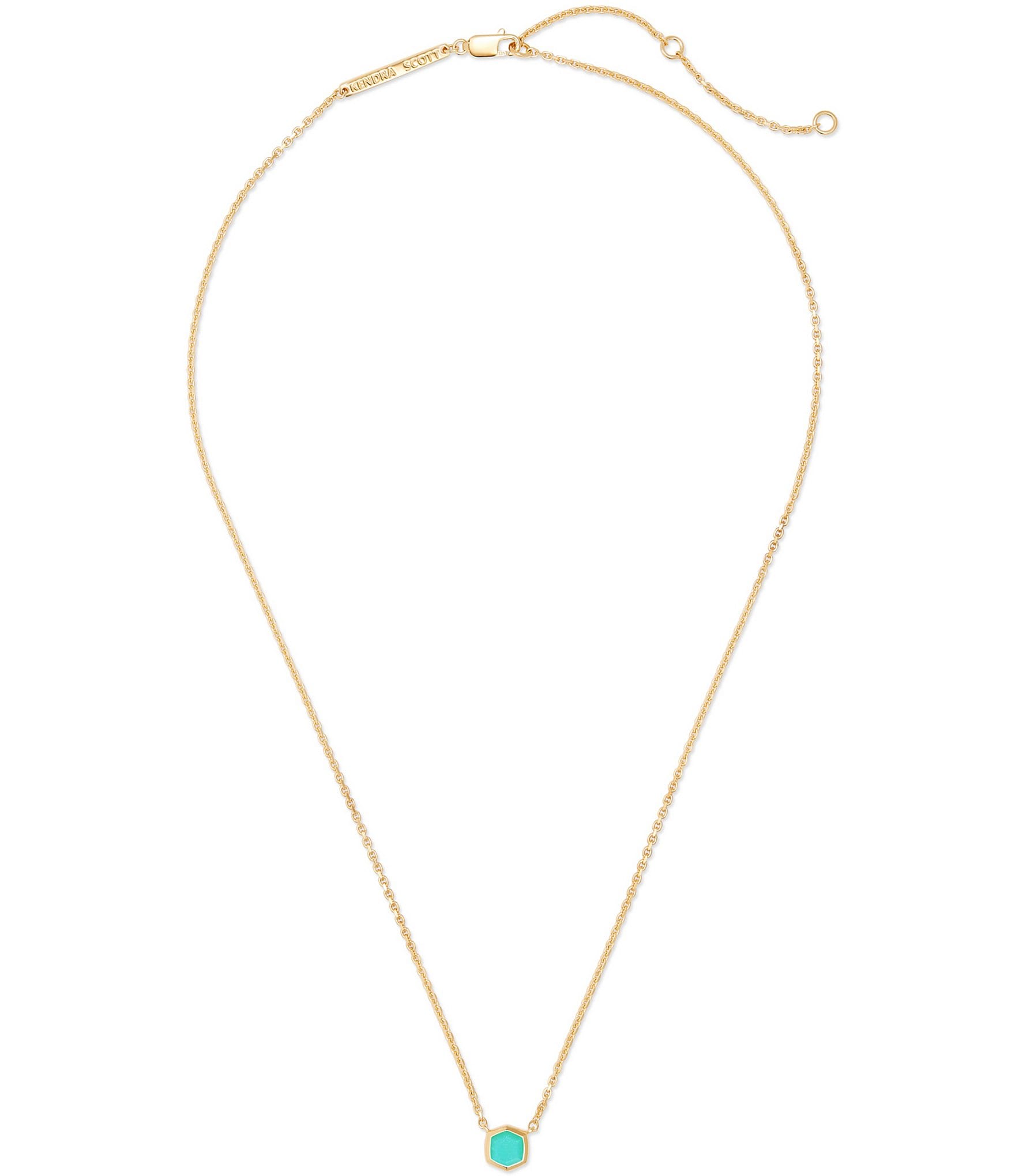 Kendra Scott Davie Pave 14K Gold Short Pendant Necklace