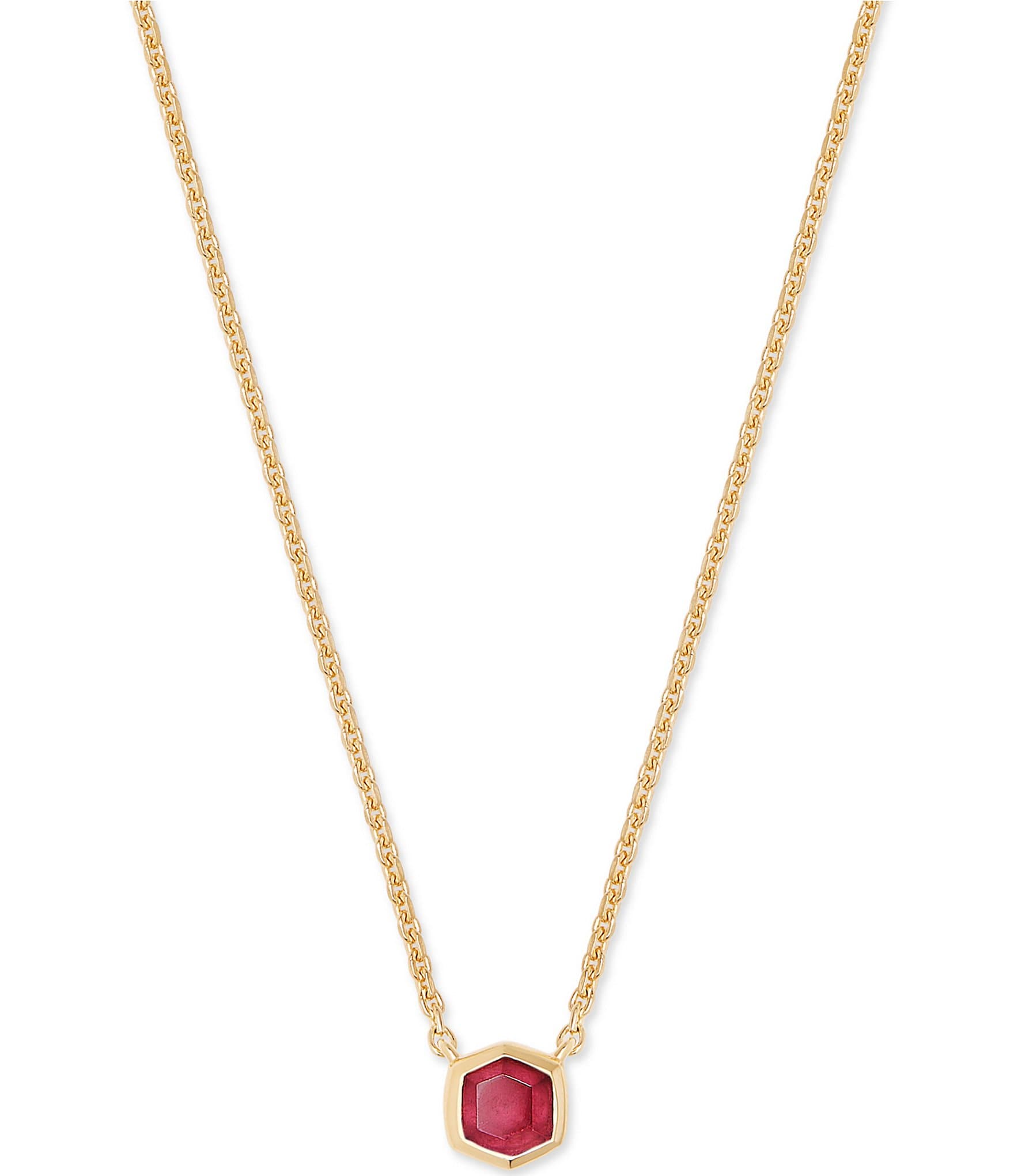 Kendra Scott Davie Pave 14K Gold Short Pendant Necklace