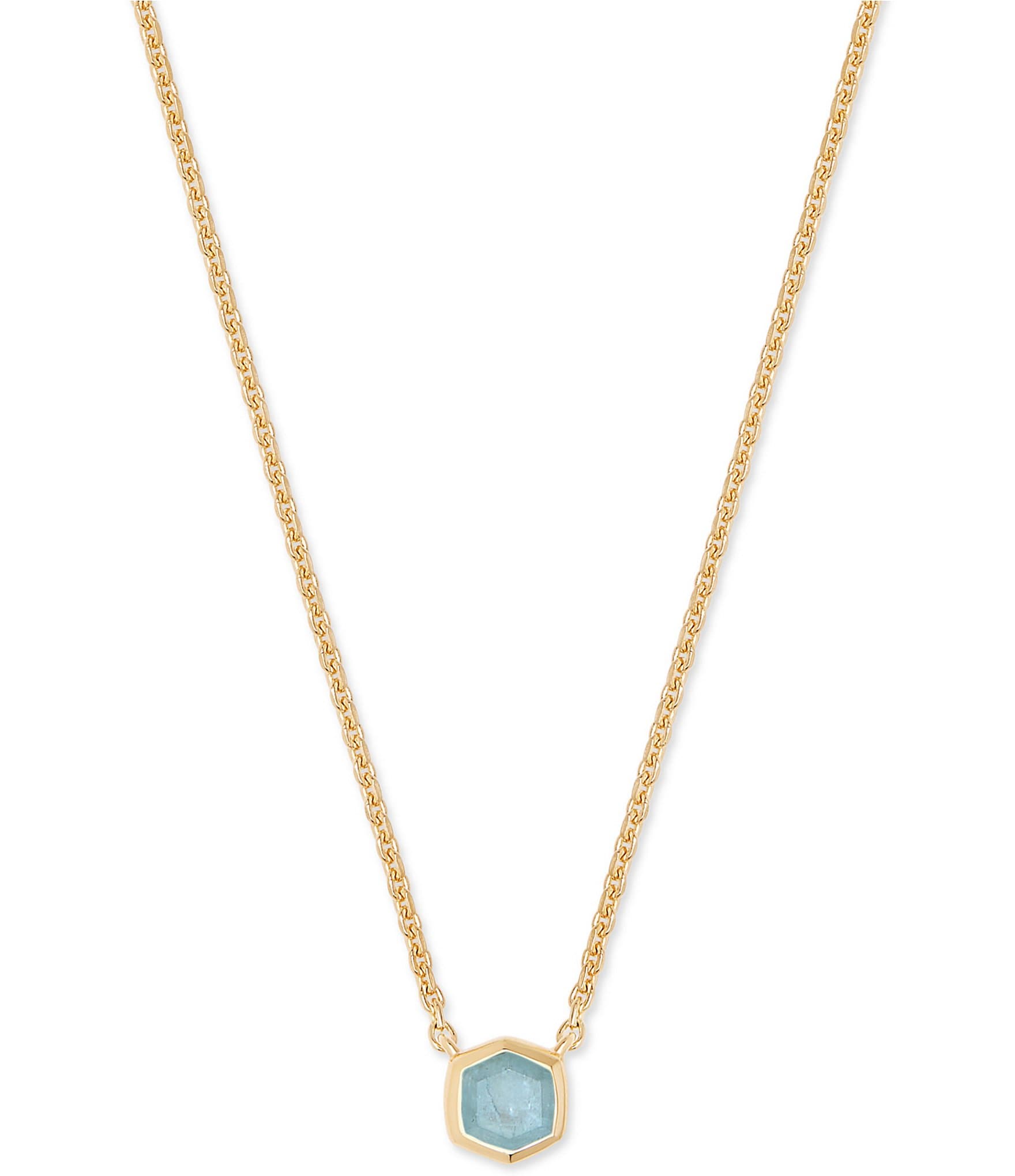 Kendra Scott Davie Pave 14K Gold Short Pendant Necklace