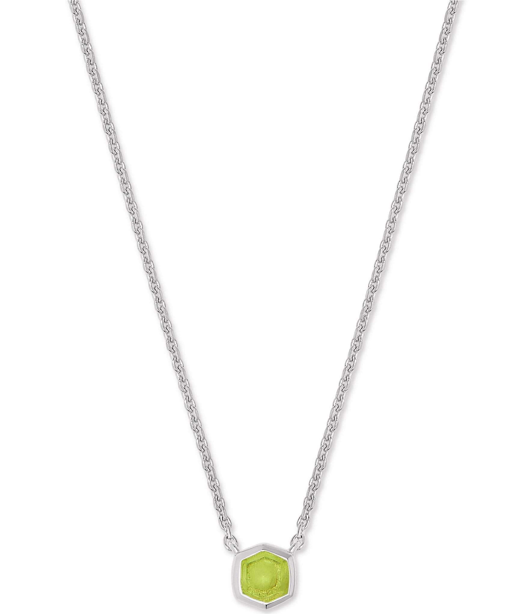 Kendra Scott Davie Pave Sterling Silver Short Pendant Necklace