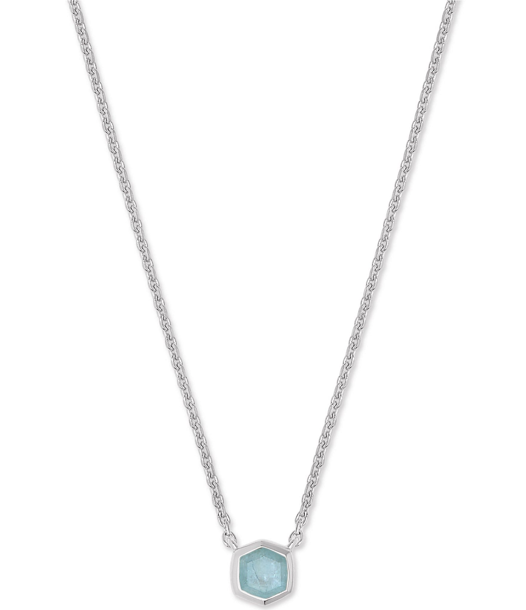 Kendra Scott Davie Pave Sterling Silver Short Pendant Necklace