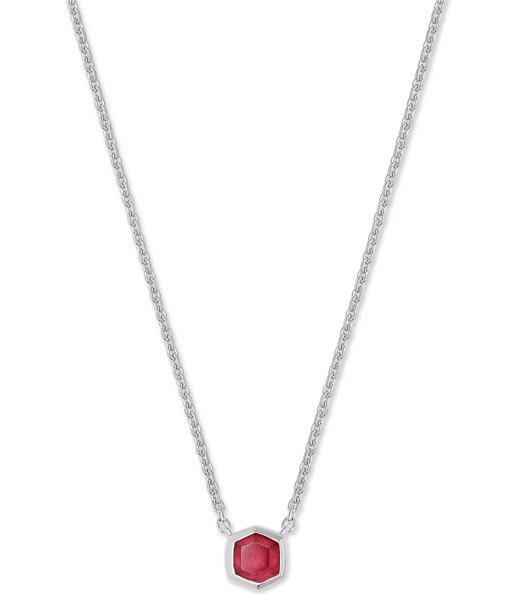 Kendra Scott Davie Pave Sterling Silver Short Pendant Necklace