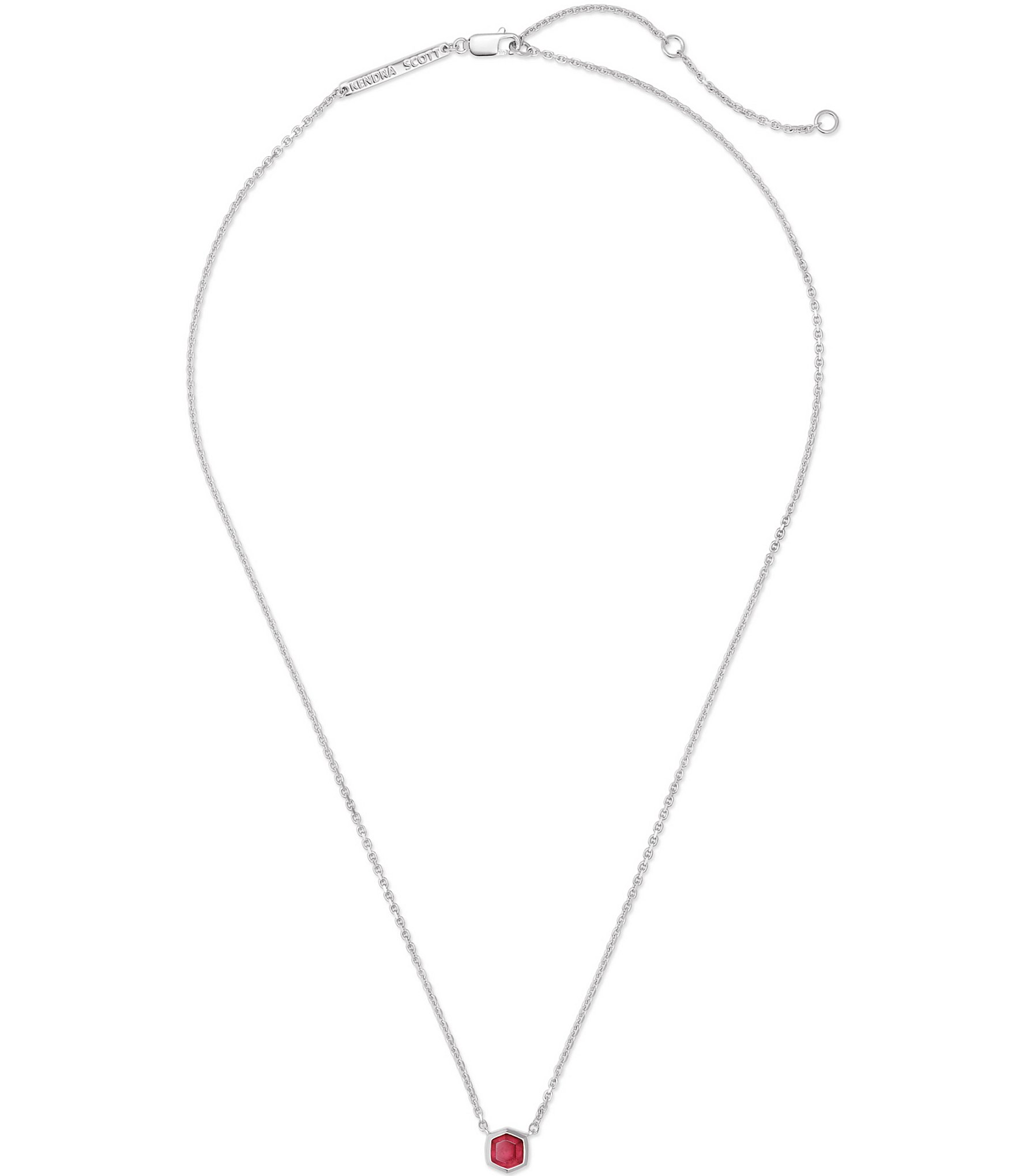 Kendra Scott Davie Pave Sterling Silver Short Pendant Necklace