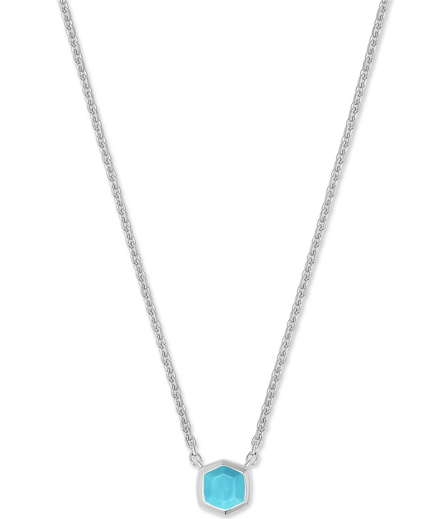 Kendra Scott Davie Pave Sterling Silver Short Pendant Necklace