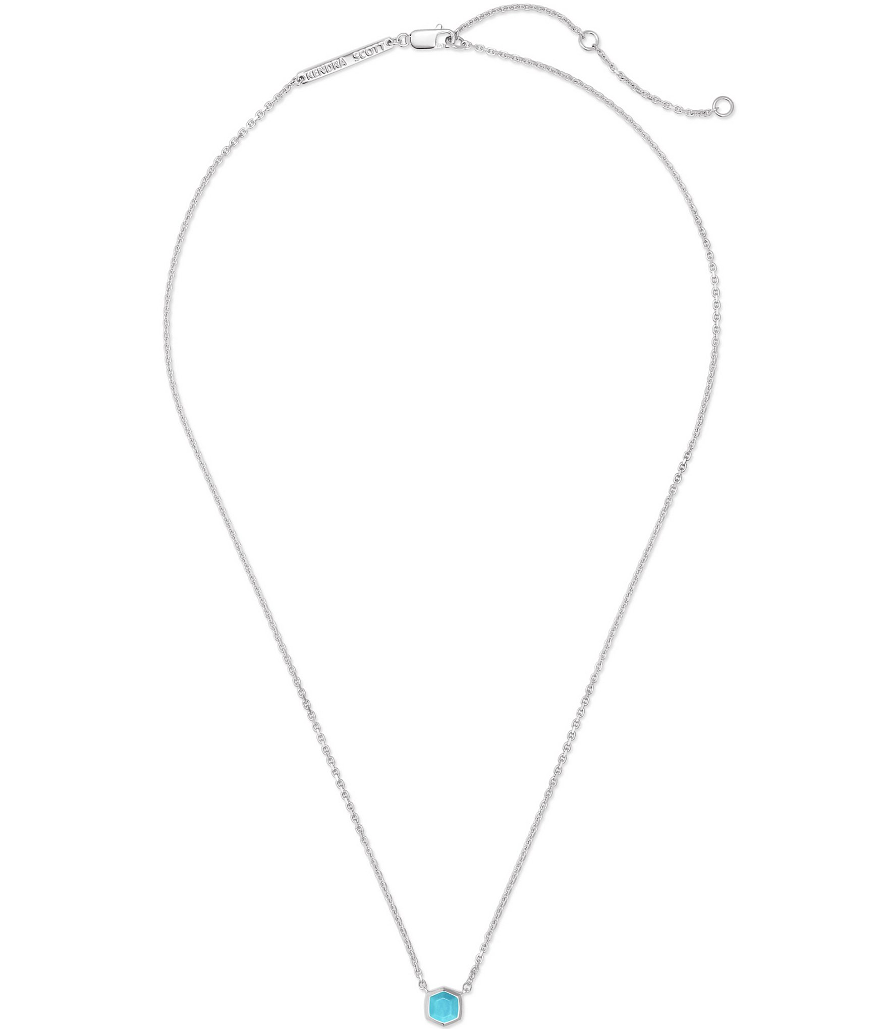 Kendra Scott Davie Pave Sterling Silver Short Pendant Necklace