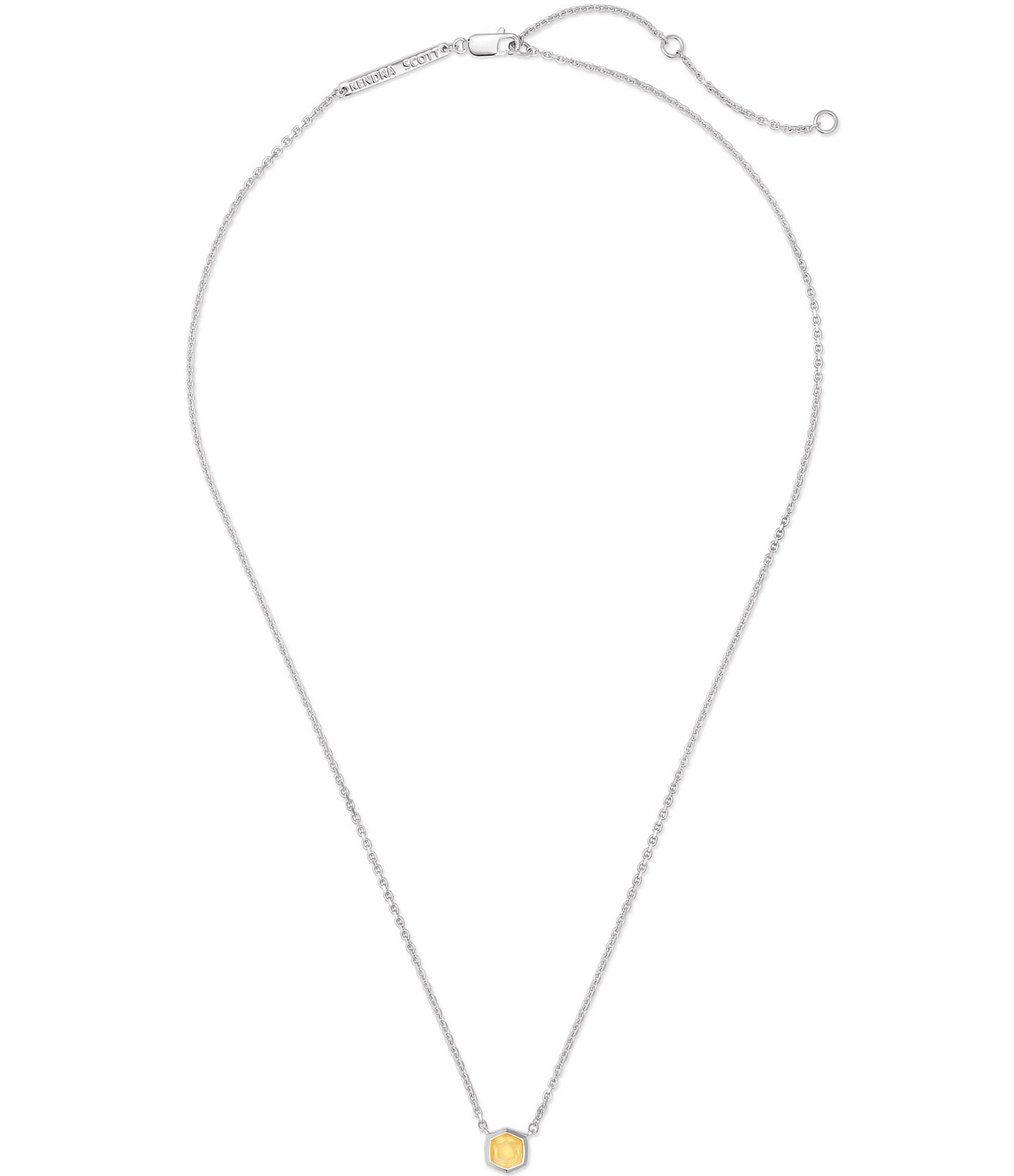 Kendra Scott Davie Pave Sterling Silver Short Pendant Necklace