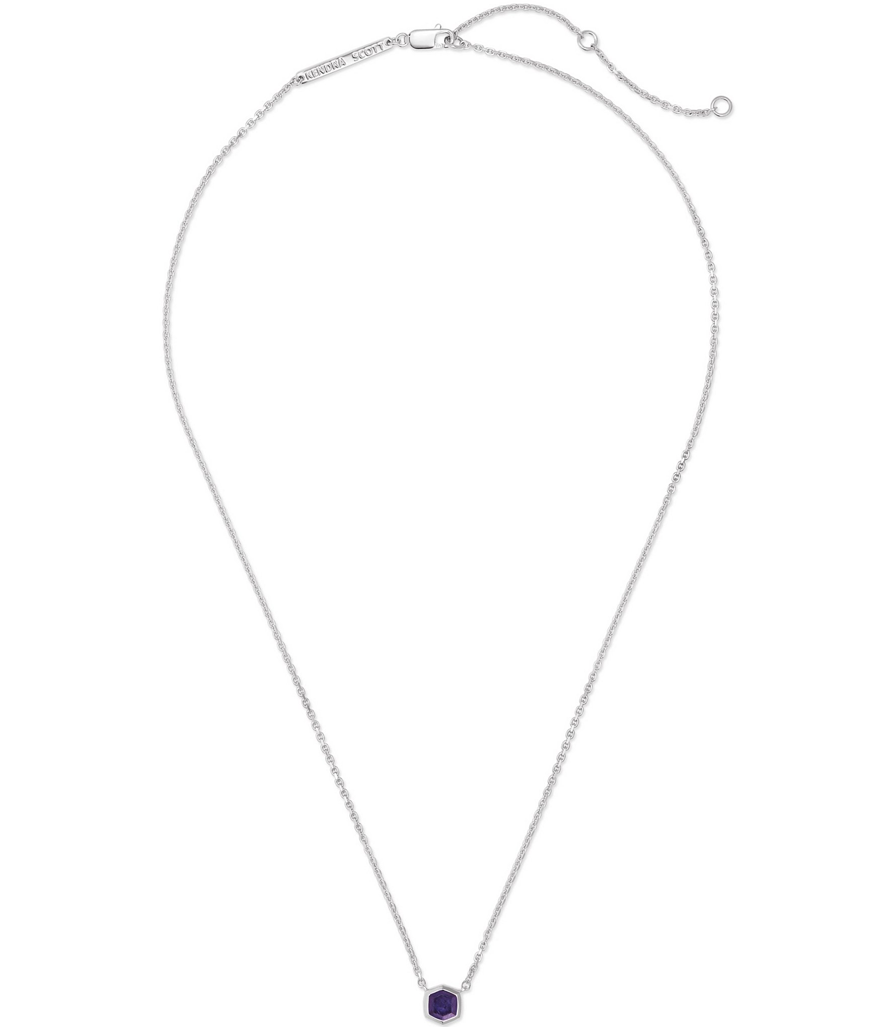 Kendra Scott Davie Pave Sterling Silver Short Pendant Necklace