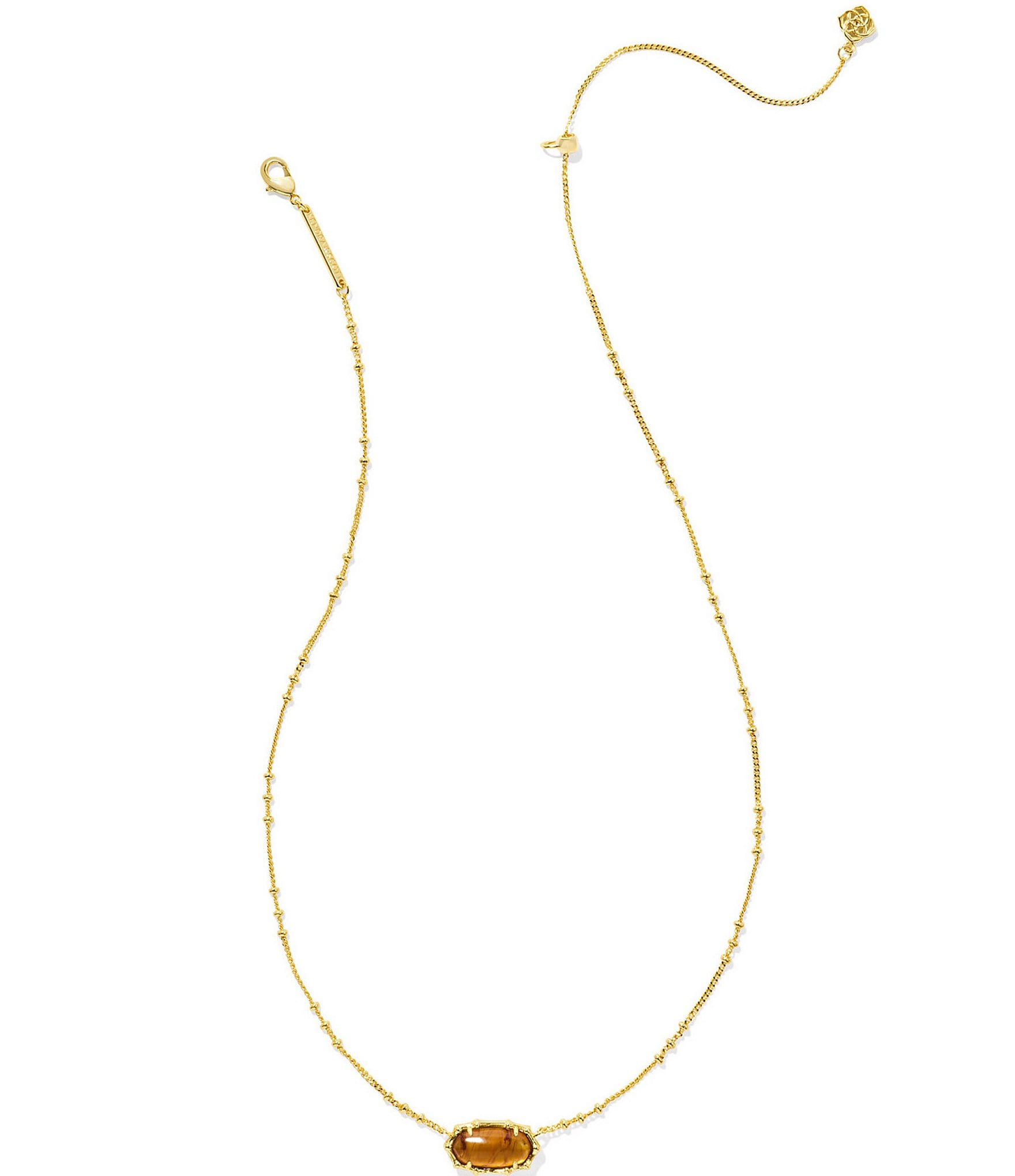 Kendra Scott Elisa Bamboo Frame Short Gold Pendant Necklace