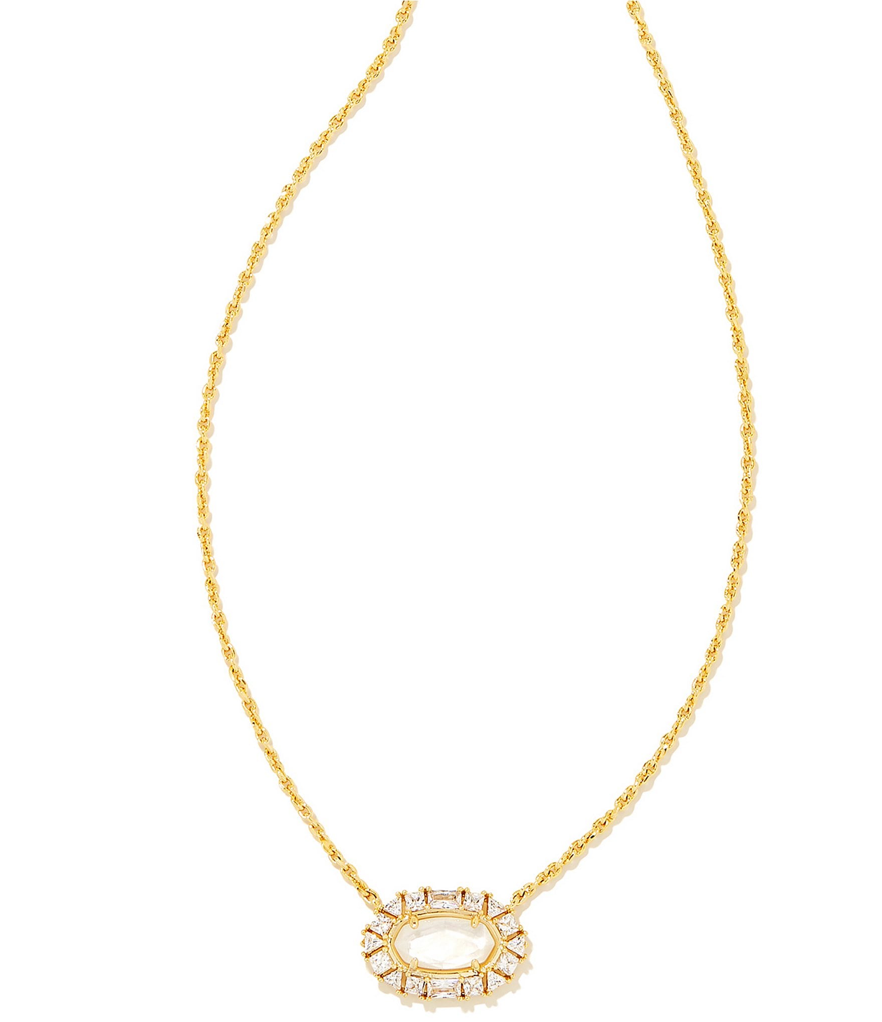 Kendra Scott Elisa Crystal Frame Short Pendant Necklace