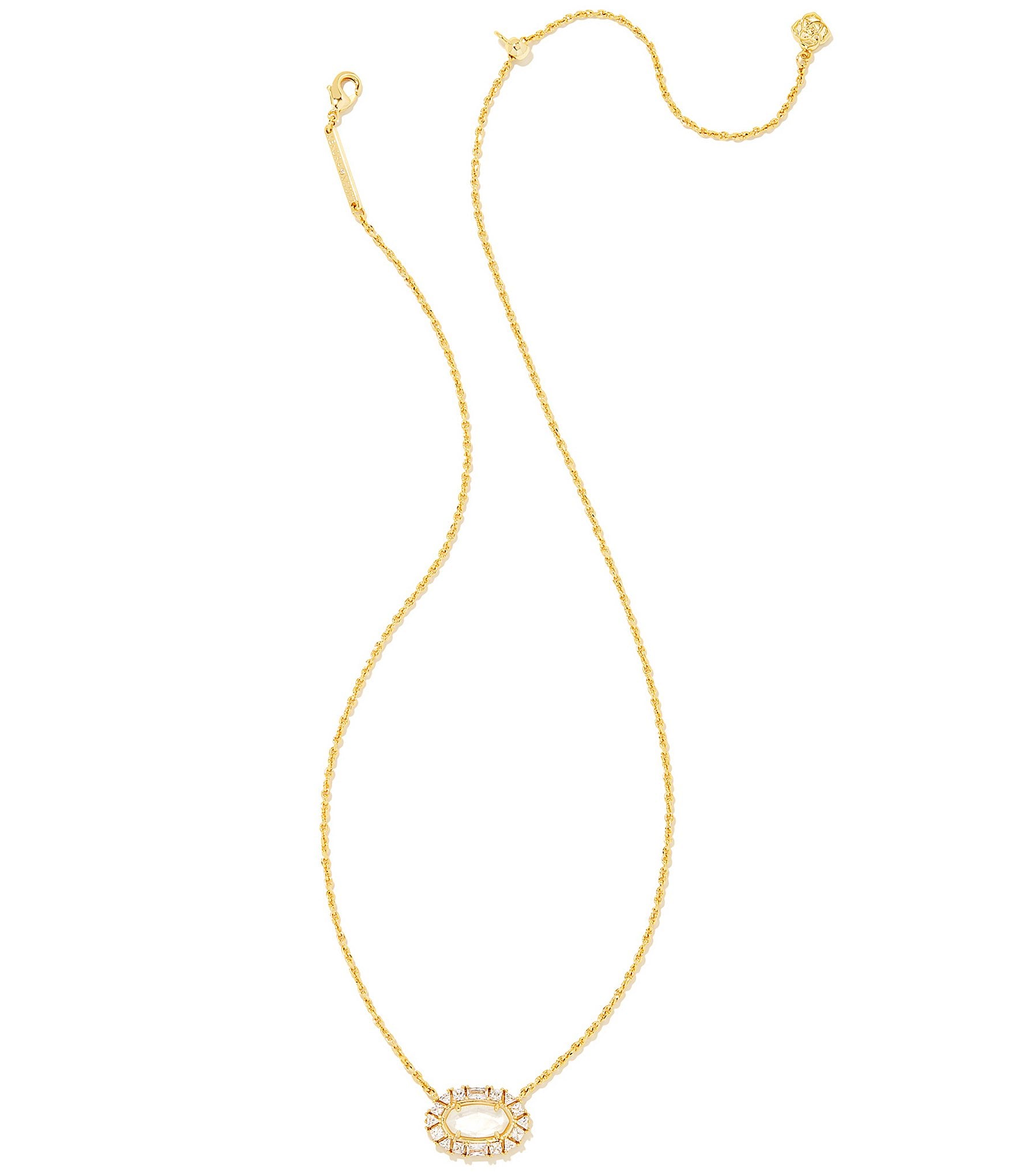 Kendra Scott Elisa Crystal Frame Short Pendant Necklace