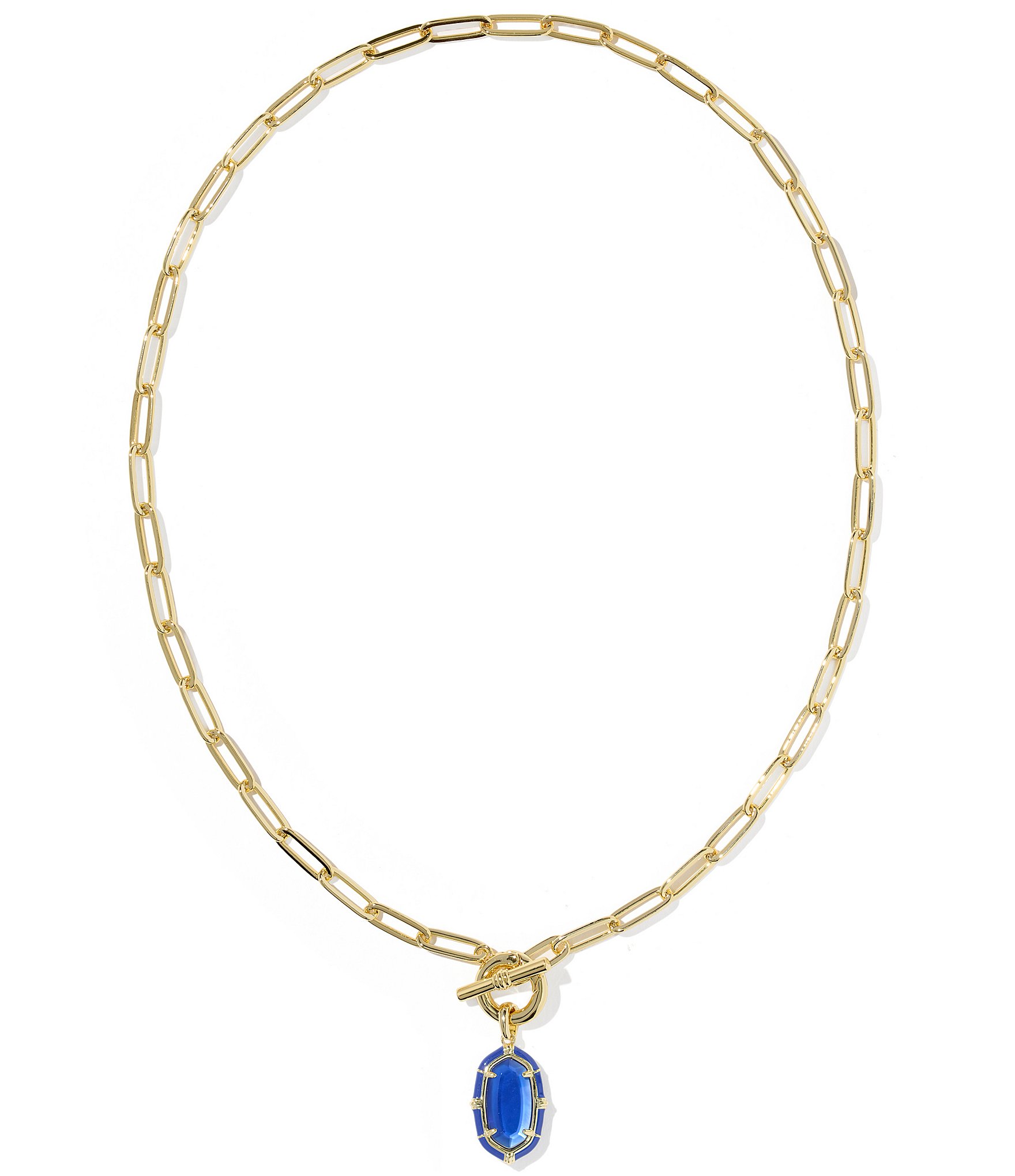 Kendra Scott Elisa Enamel Game Day Link And Chain Short Pendant Necklace
