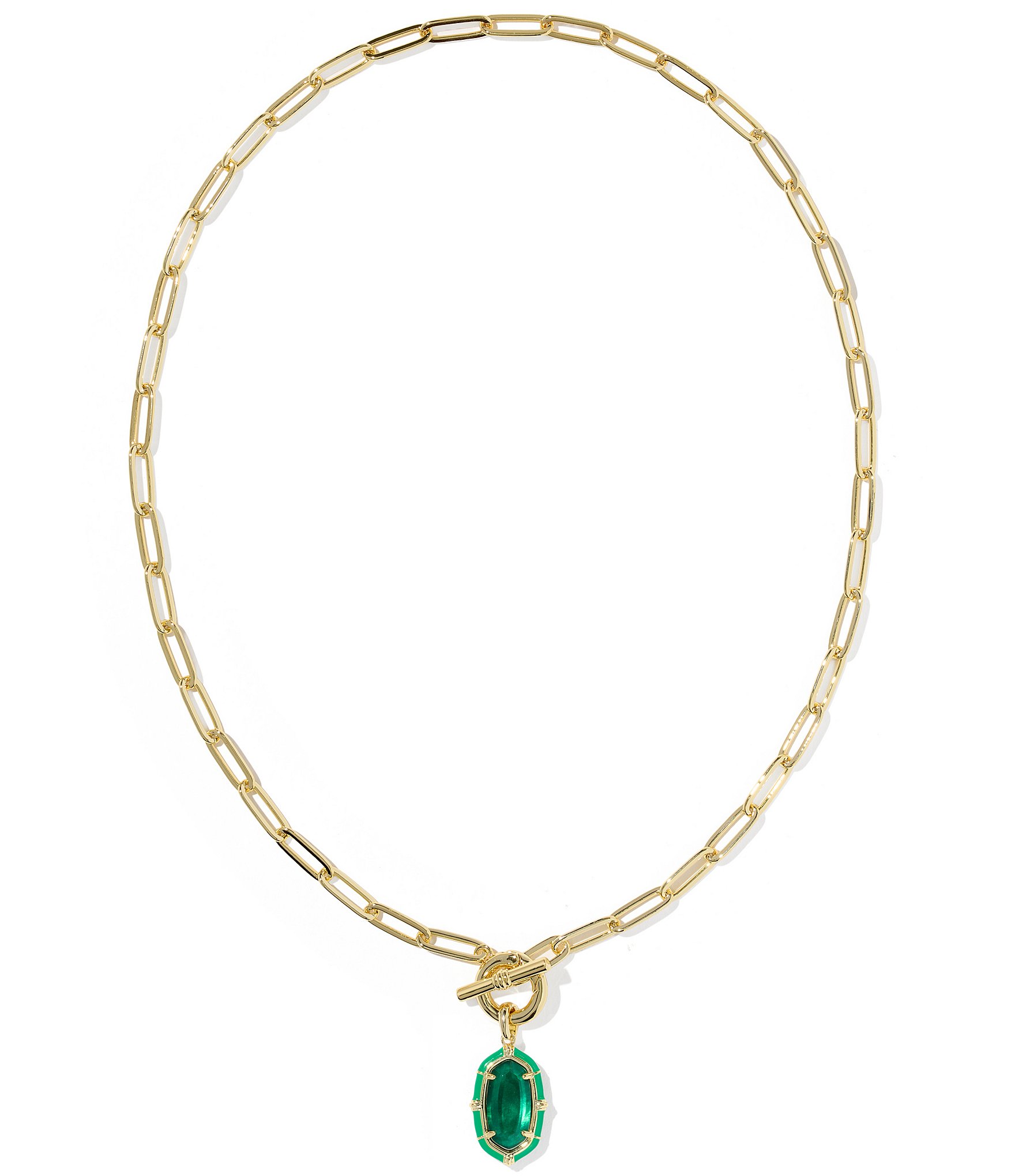 Kendra Scott Elisa Enamel Game Day Link And Chain Short Pendant Necklace