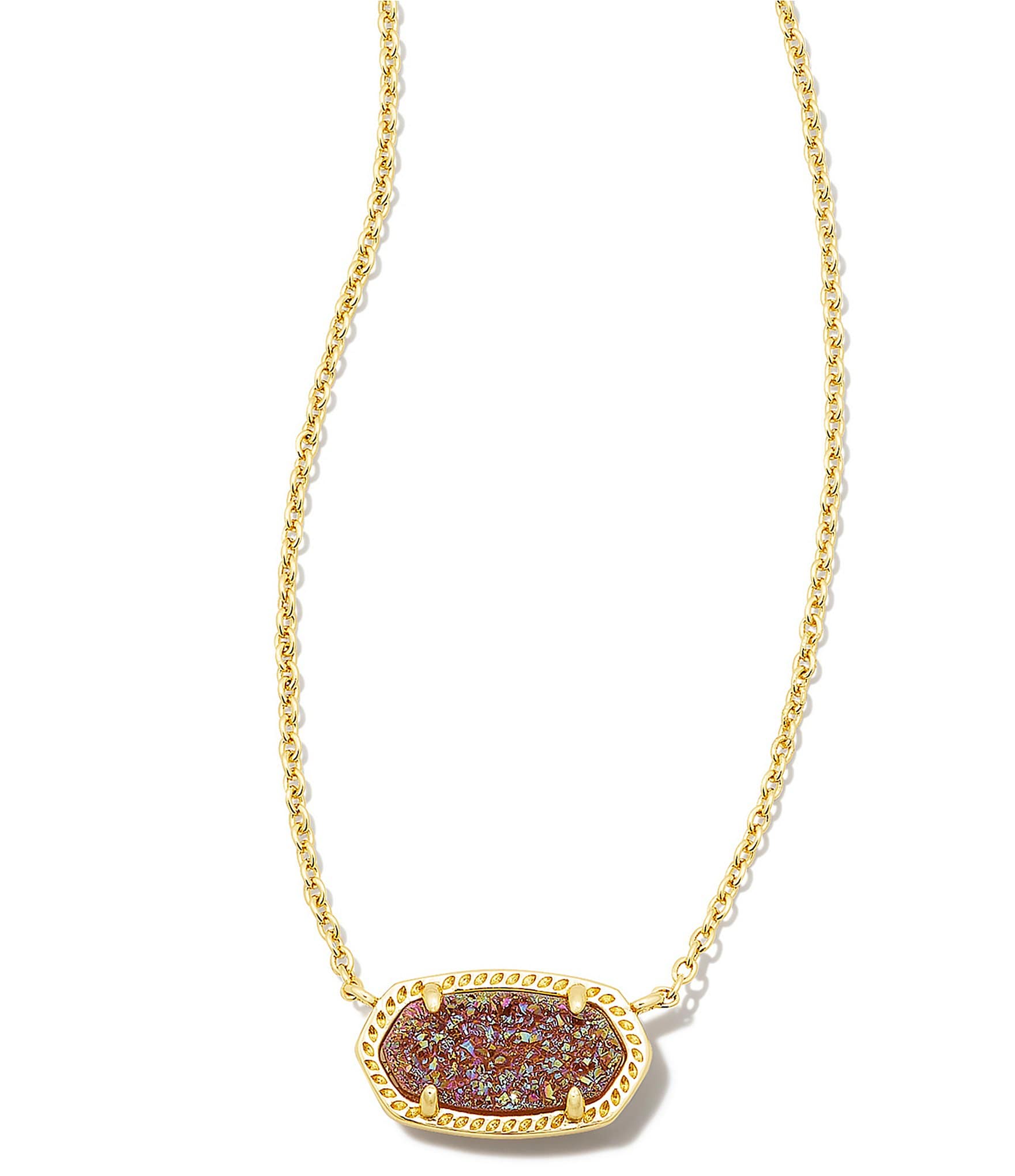 Kendra Scott Elisa 14K Gold Plated Drusy Pendant Necklace