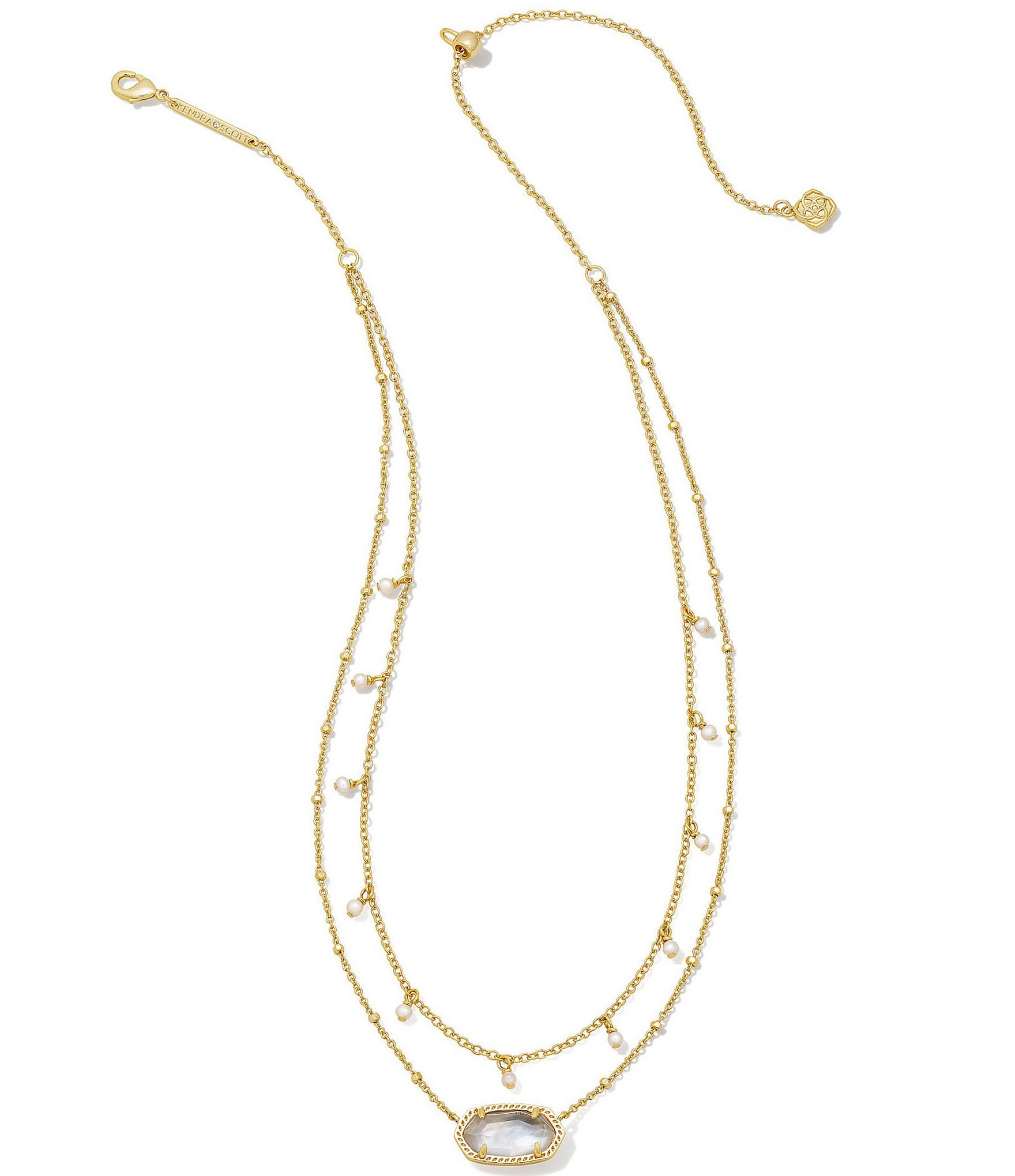 Kendra Scott Elisa Pearl Short Multi Strand Necklace