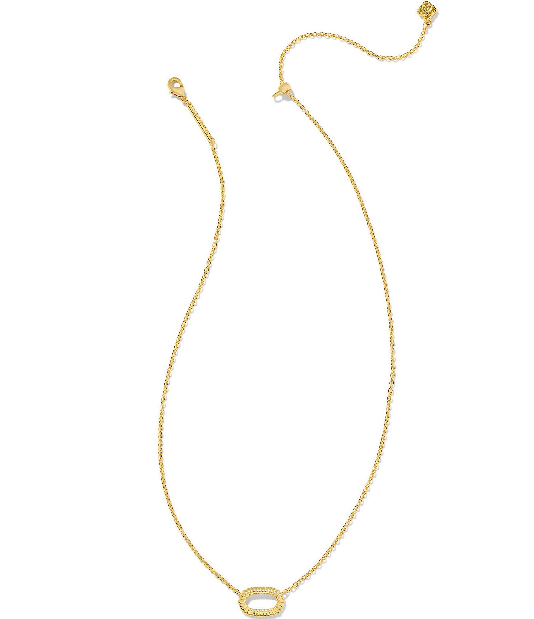 Kendra Scott Elisa Ridge Open Frame Short Pendant Necklace