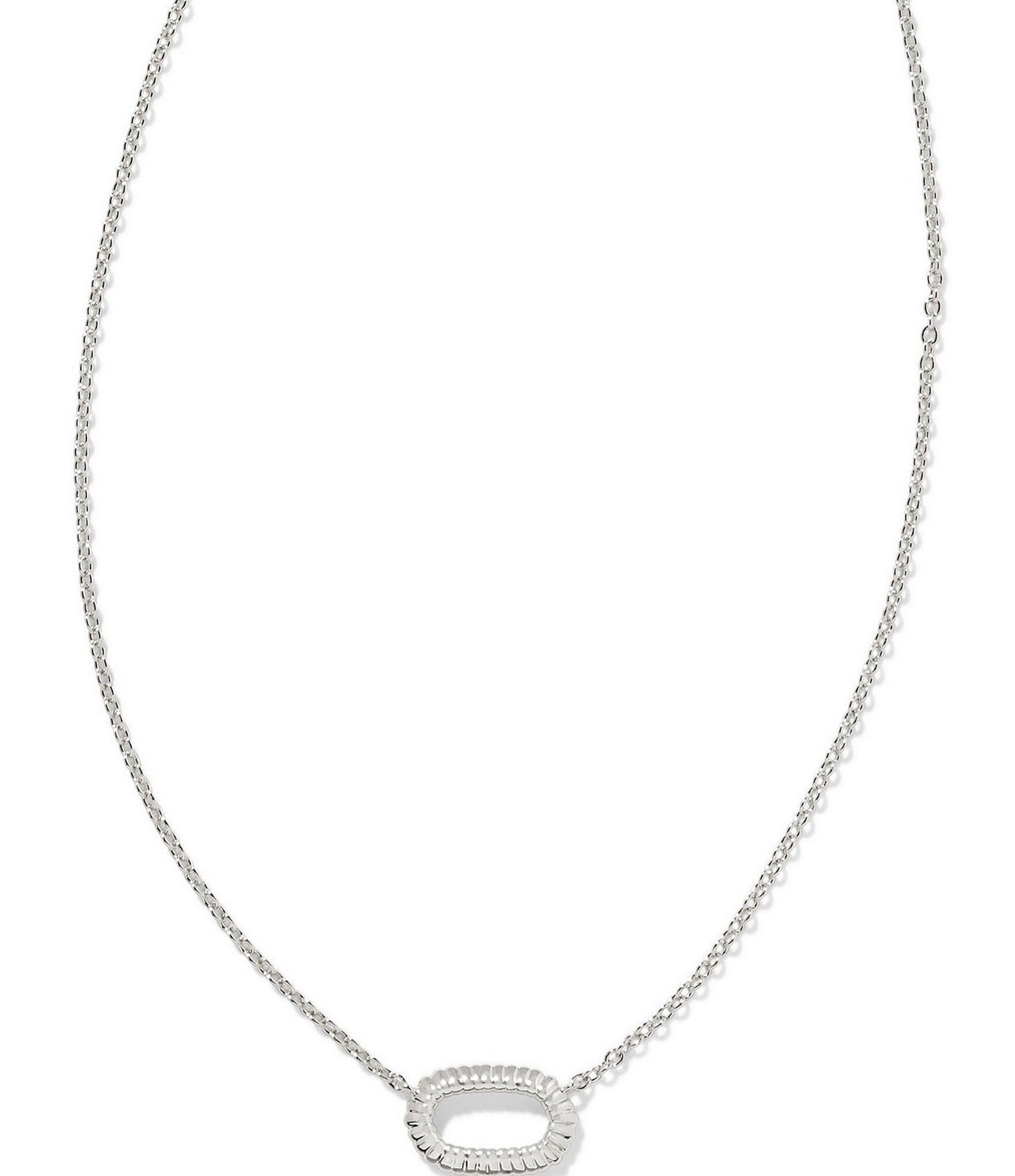 Kendra Scott Elisa Ridge Open Frame Short Pendant Necklace