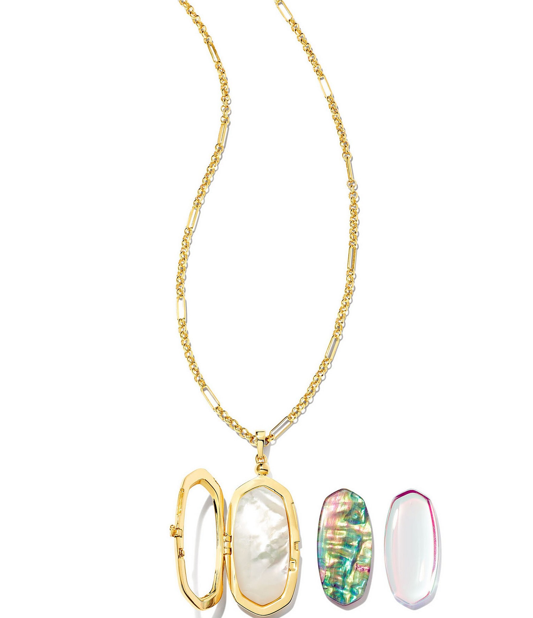 Kendra Scott Elle Gold Locket Pendant Necklace Gift Set Dillard's