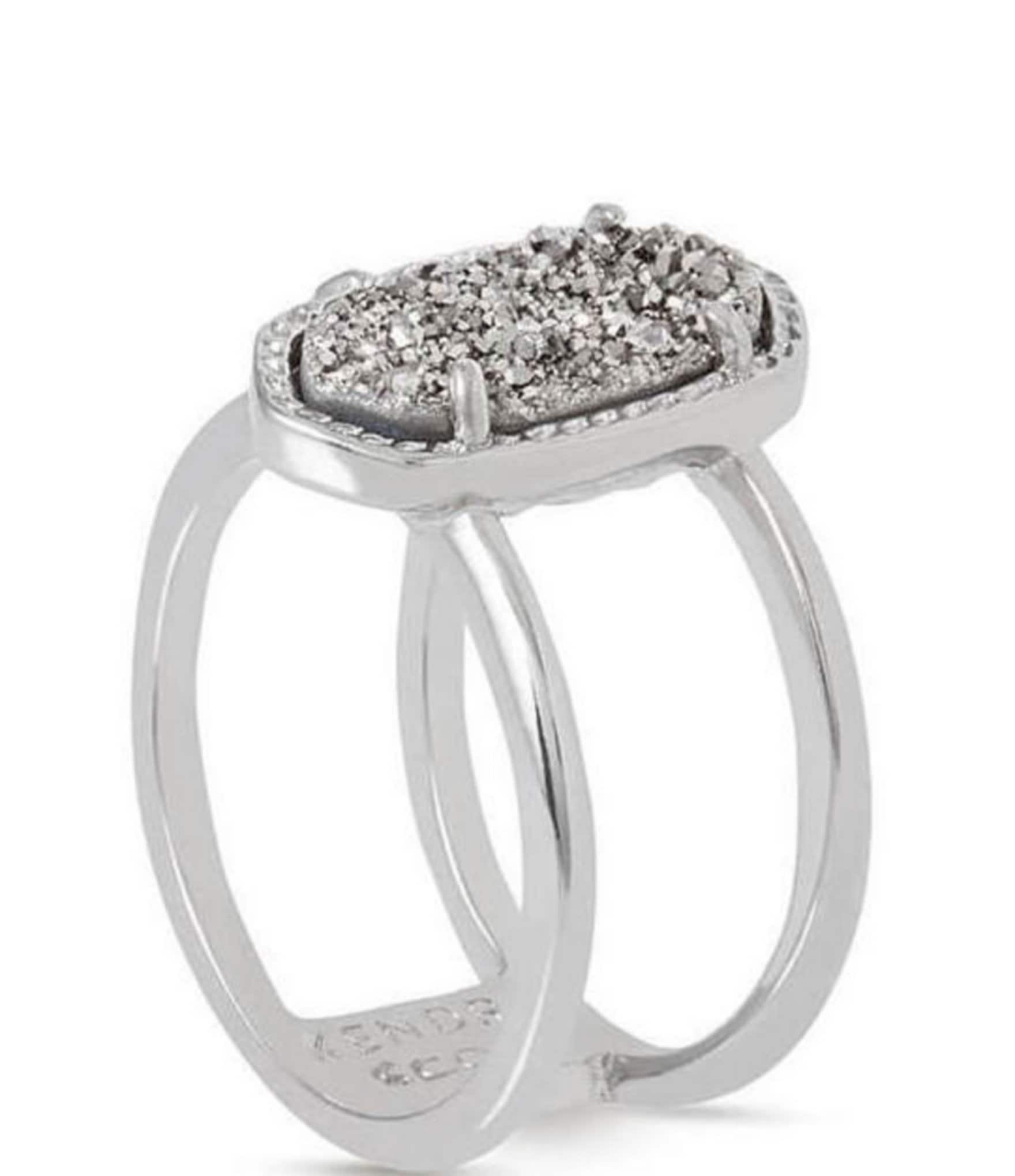 Kendra Scott Elyse Silver Double Band Ring