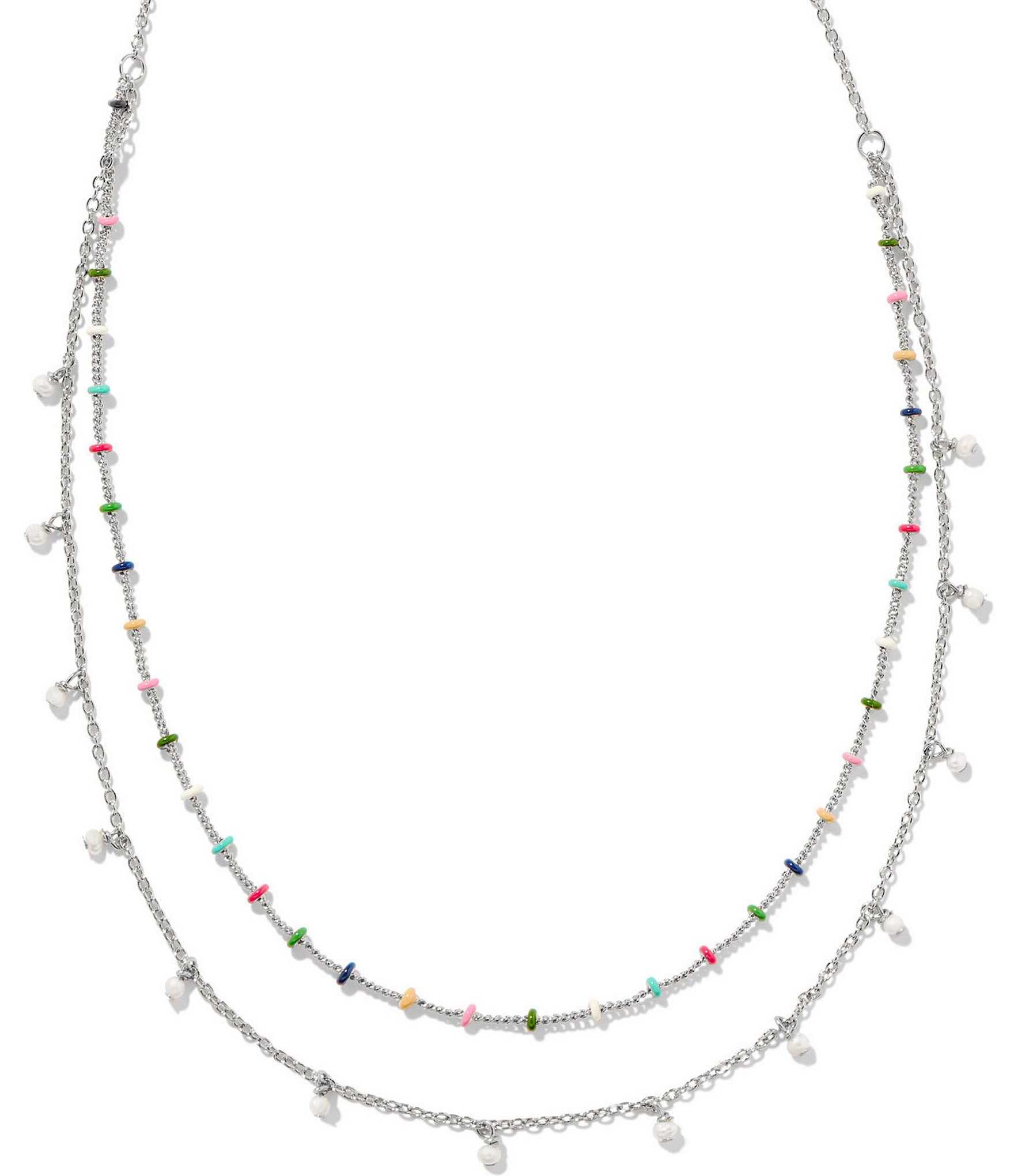 Kendra Scott Eve Silver Short Multi Strand Necklace