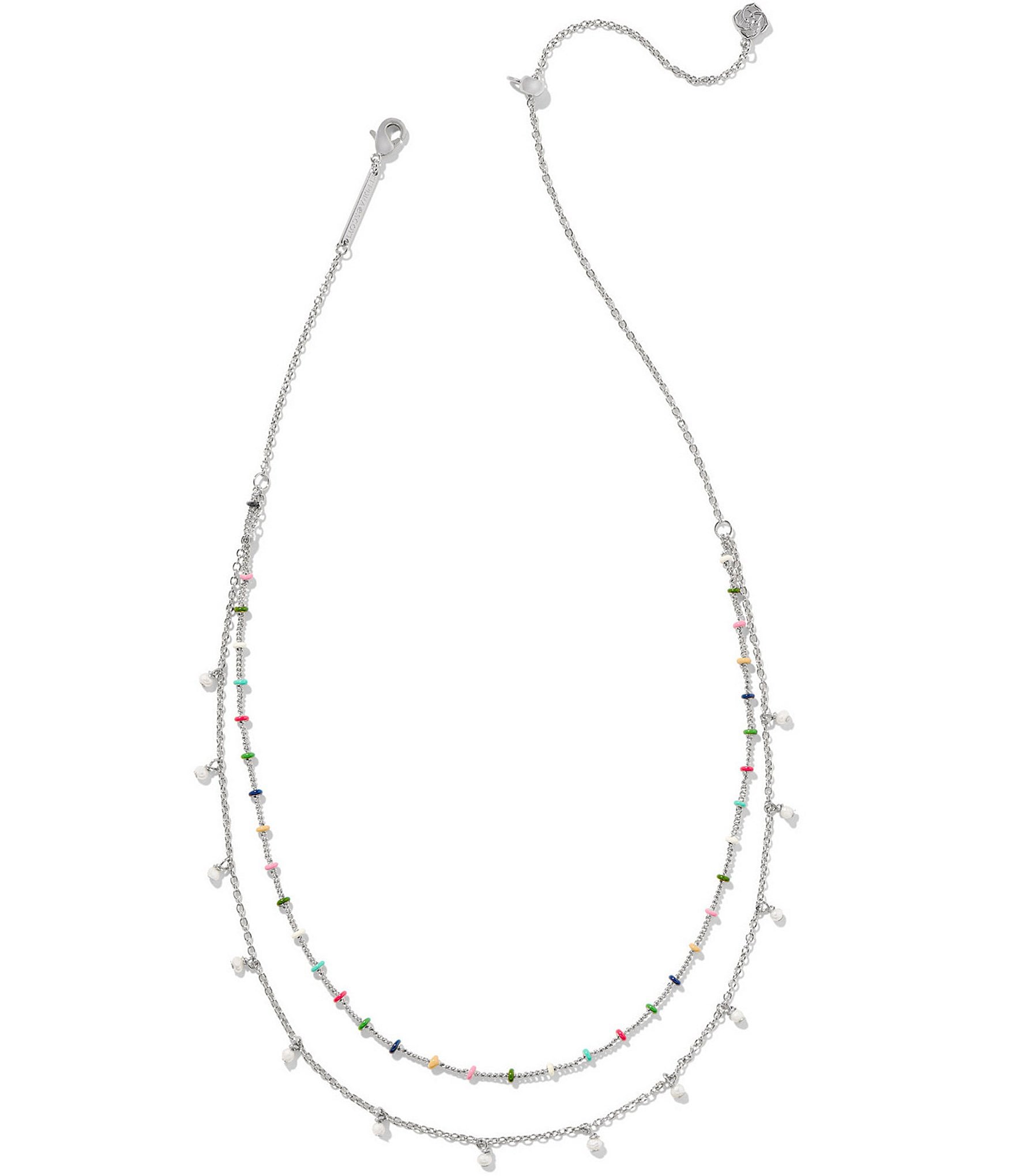 Kendra Scott Eve Silver Short Multi Strand Necklace