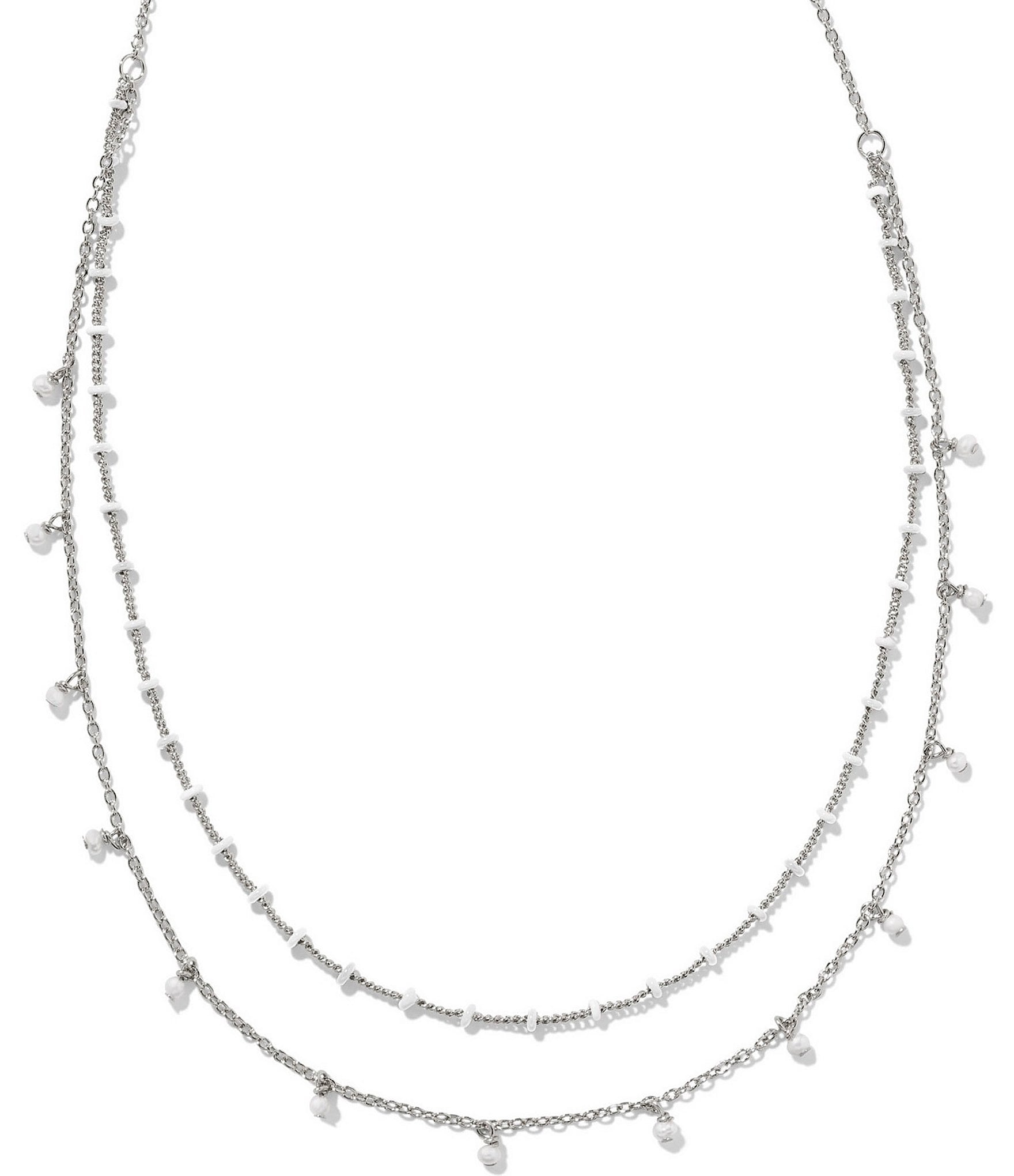 Kendra Scott Eve Silver Short Multi Strand Necklace