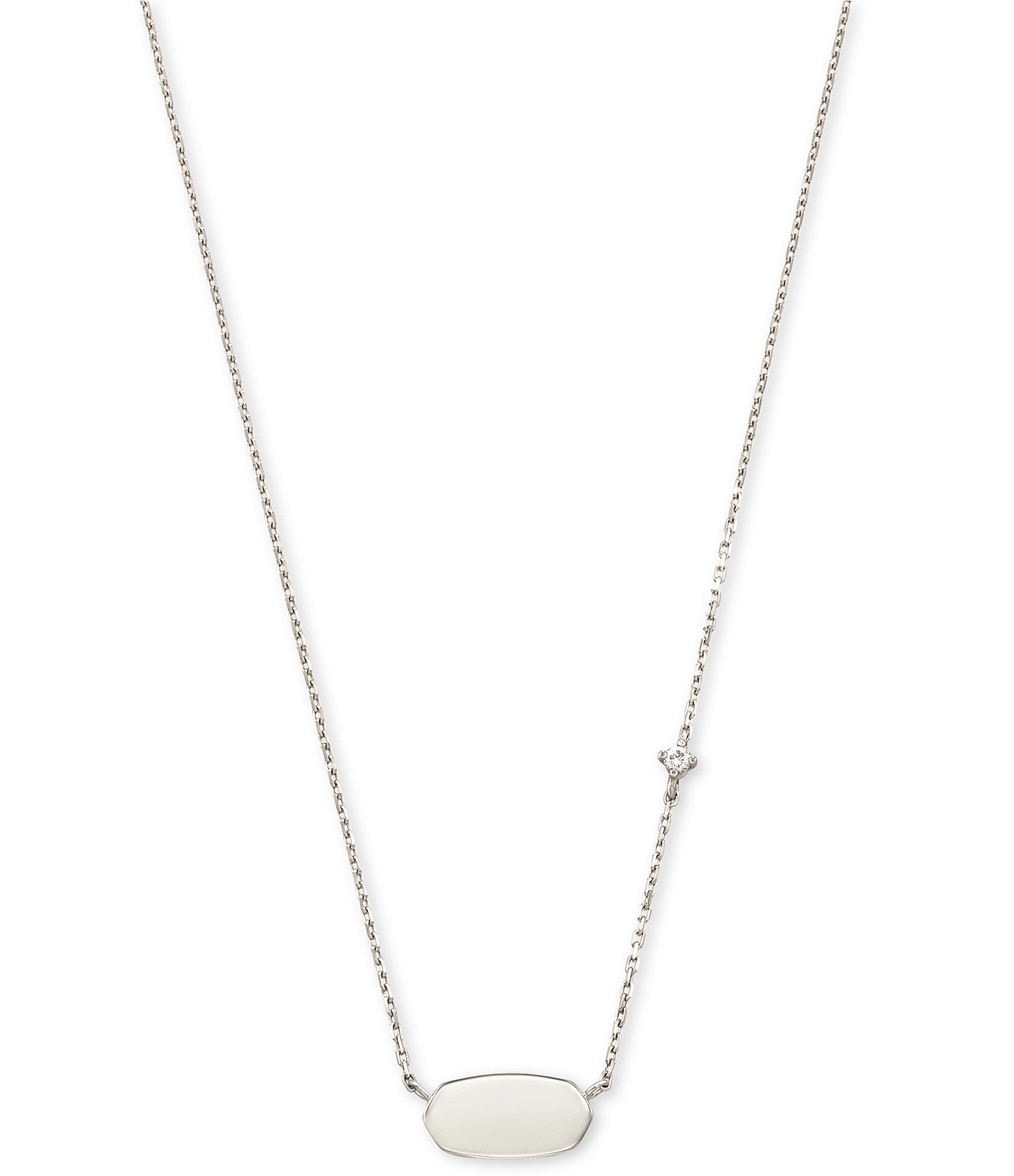 Kendra Scott Fern 14k White Gold Short Pendant Necklace