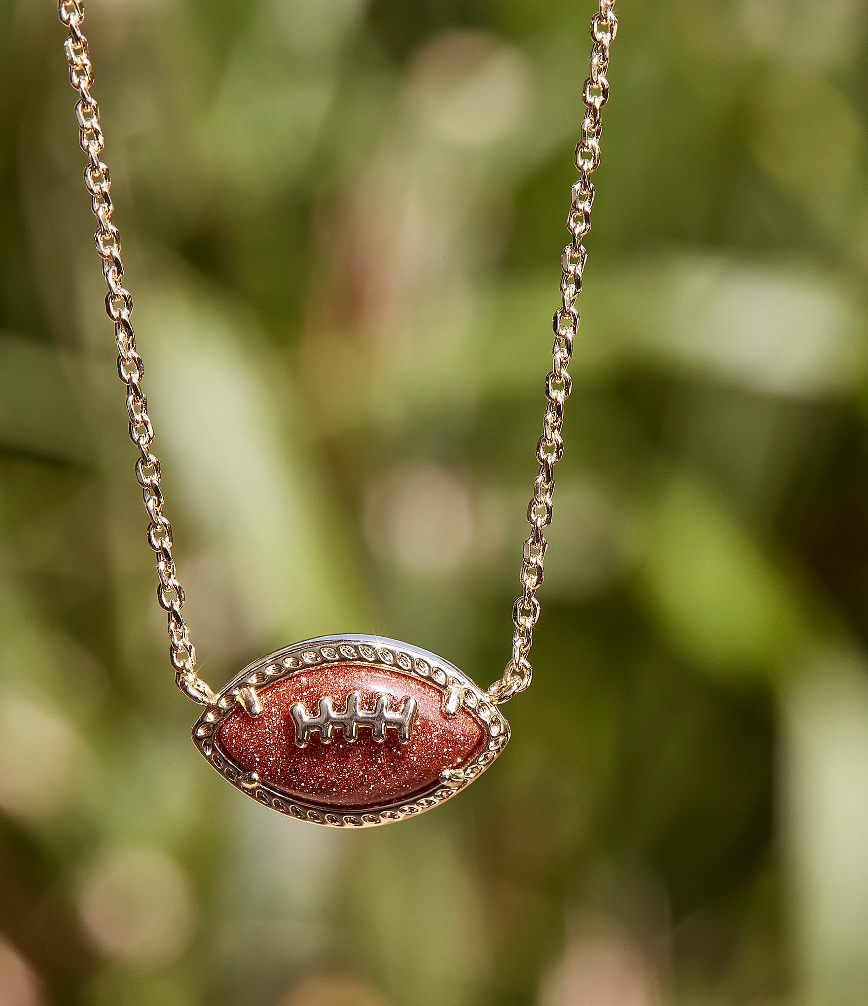 Kendra Scott Football Pendant Necklace