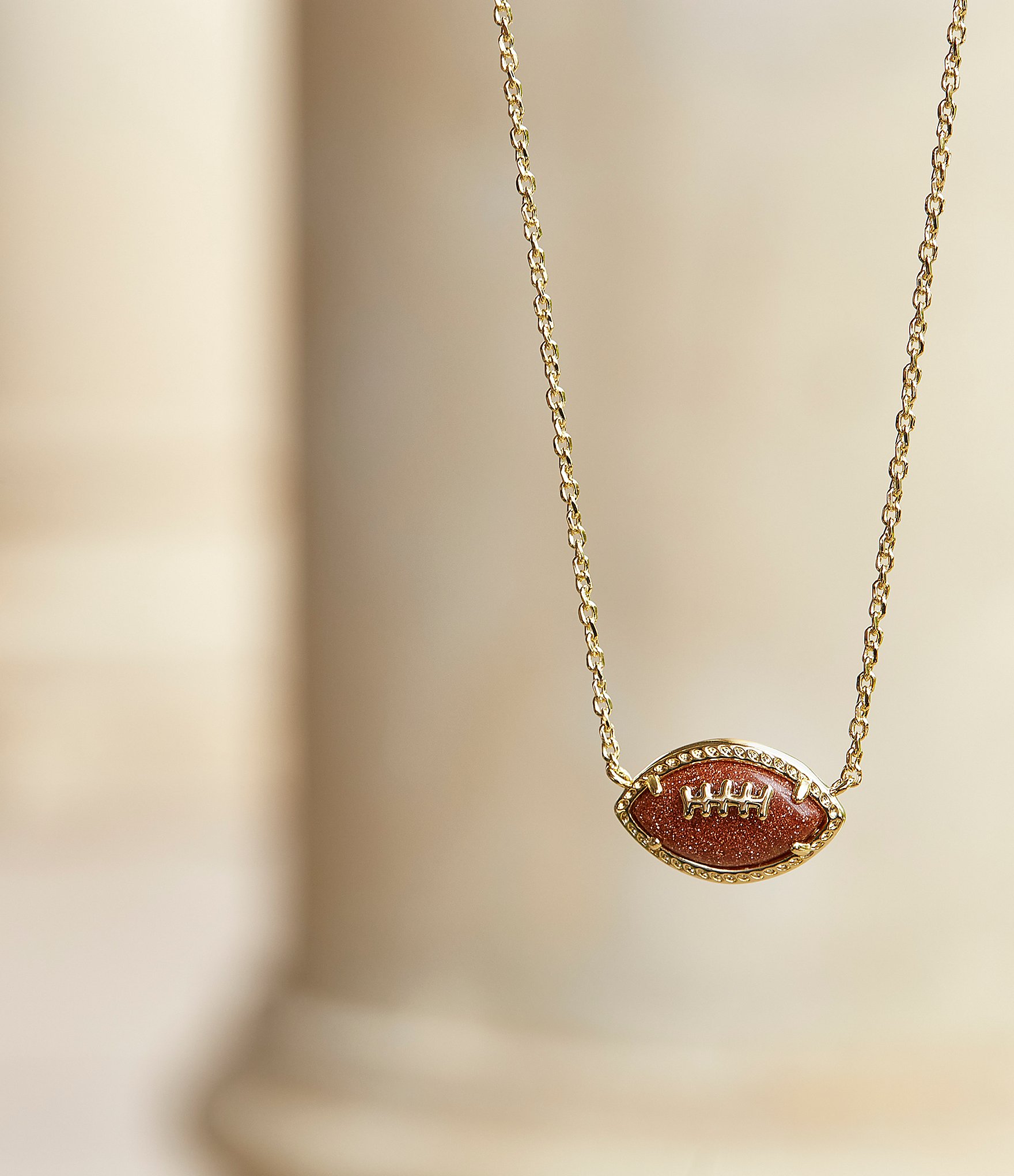 Kendra Scott Football Pendant Necklace