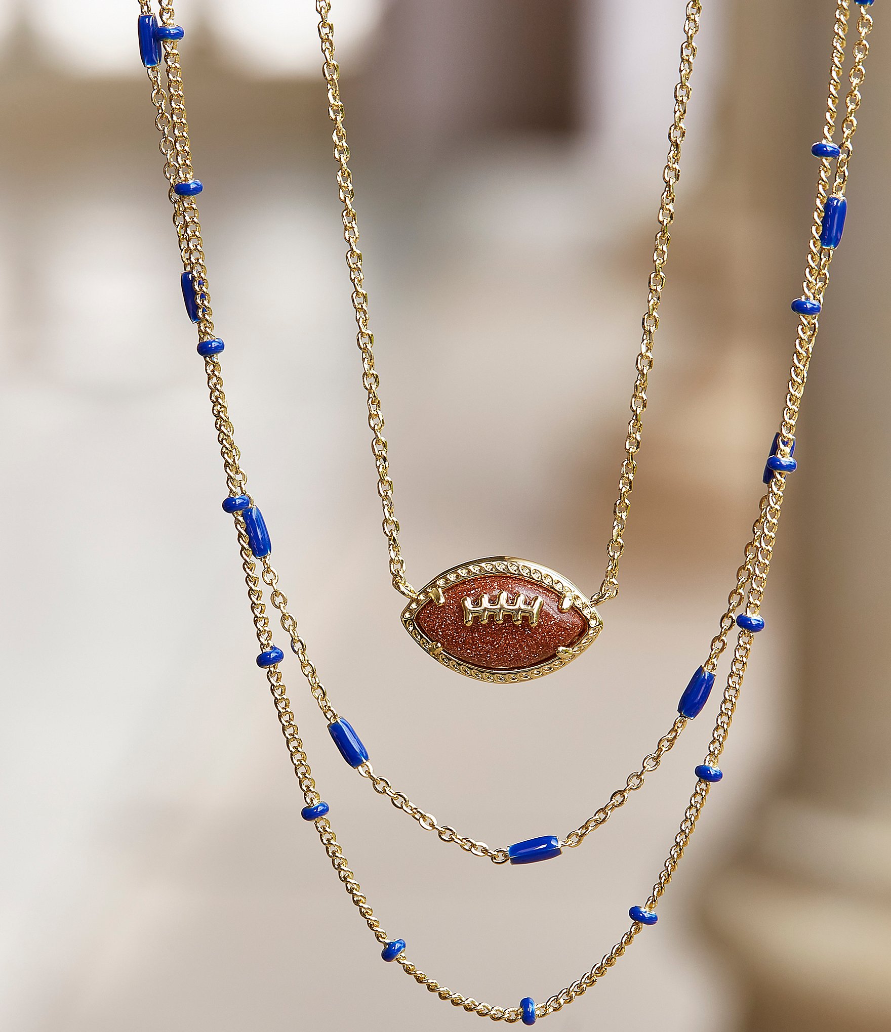 Kendra Scott Football Pendant Necklace