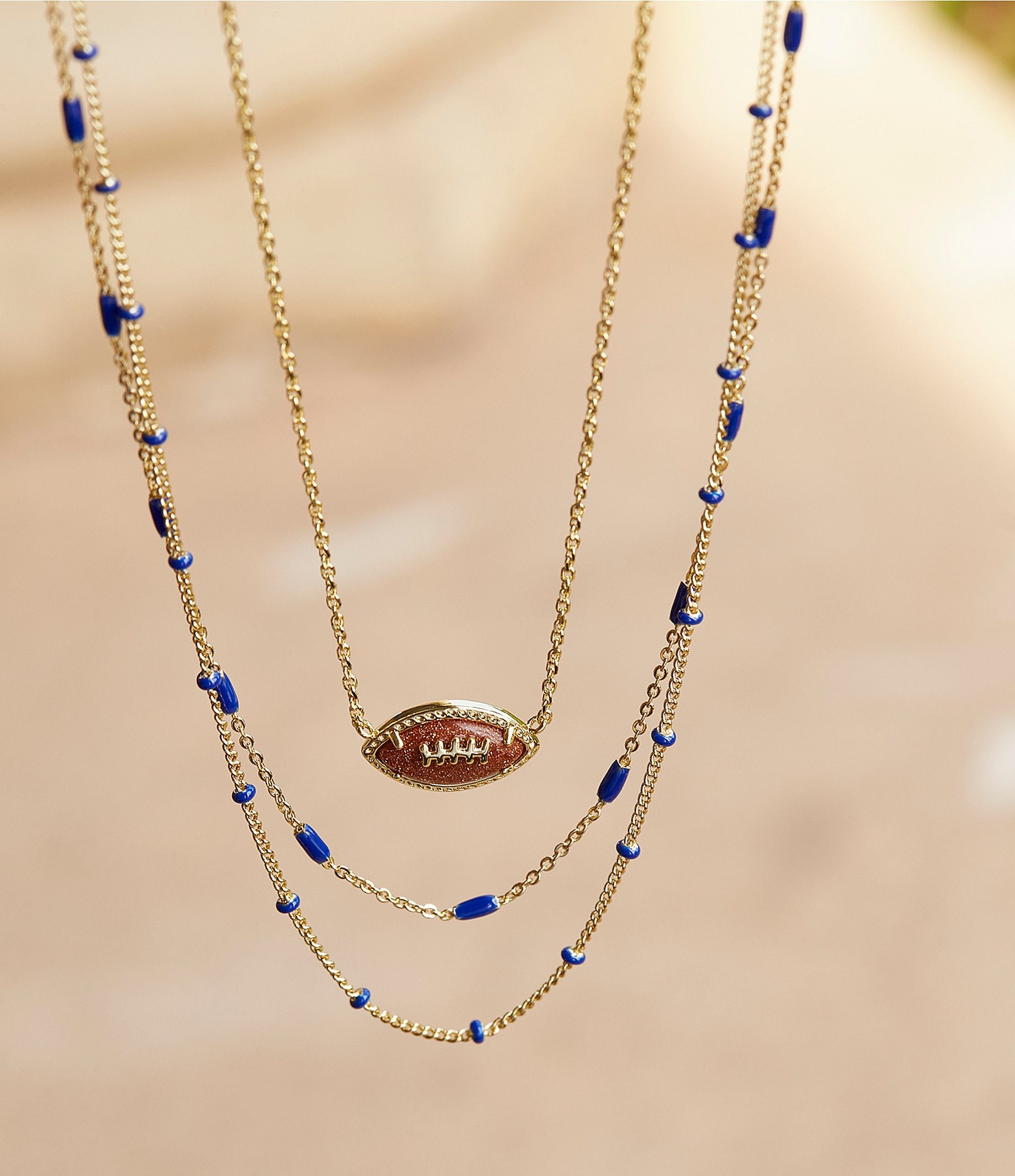 Kendra Scott Football Pendant Necklace