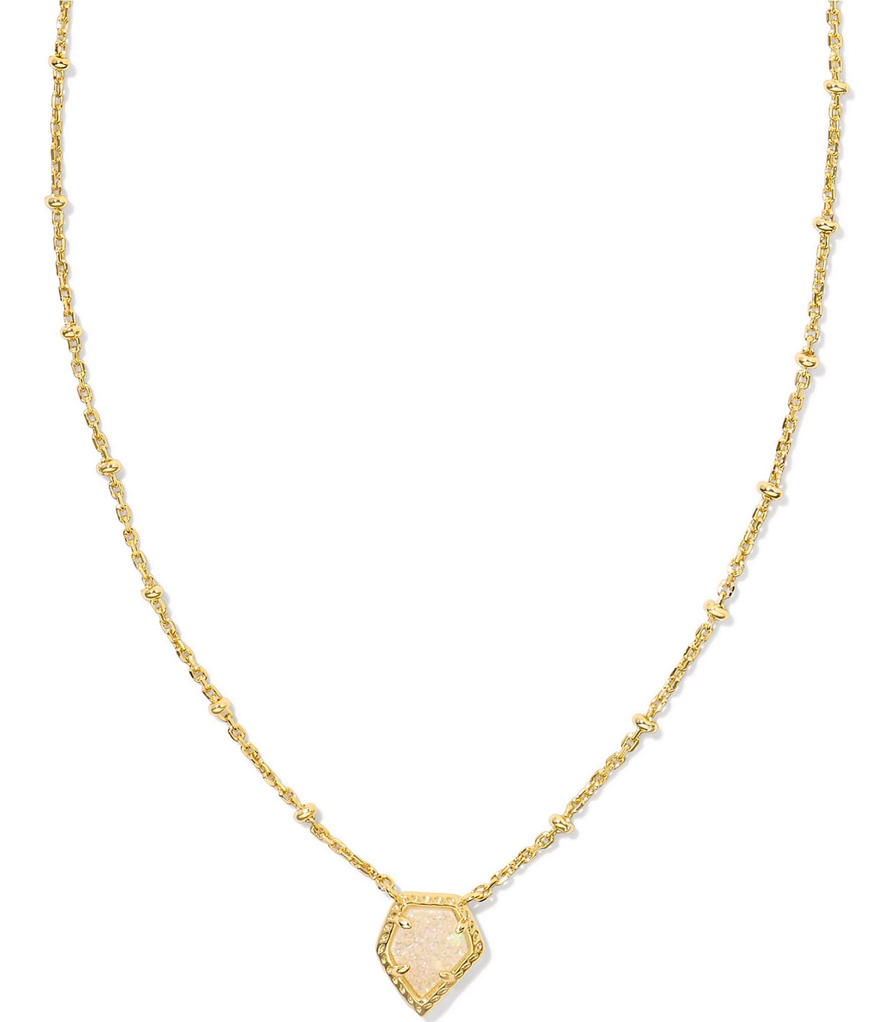 Kendra Scott Framed Gold Tessa Drusy Satellite Short Pendant Necklace